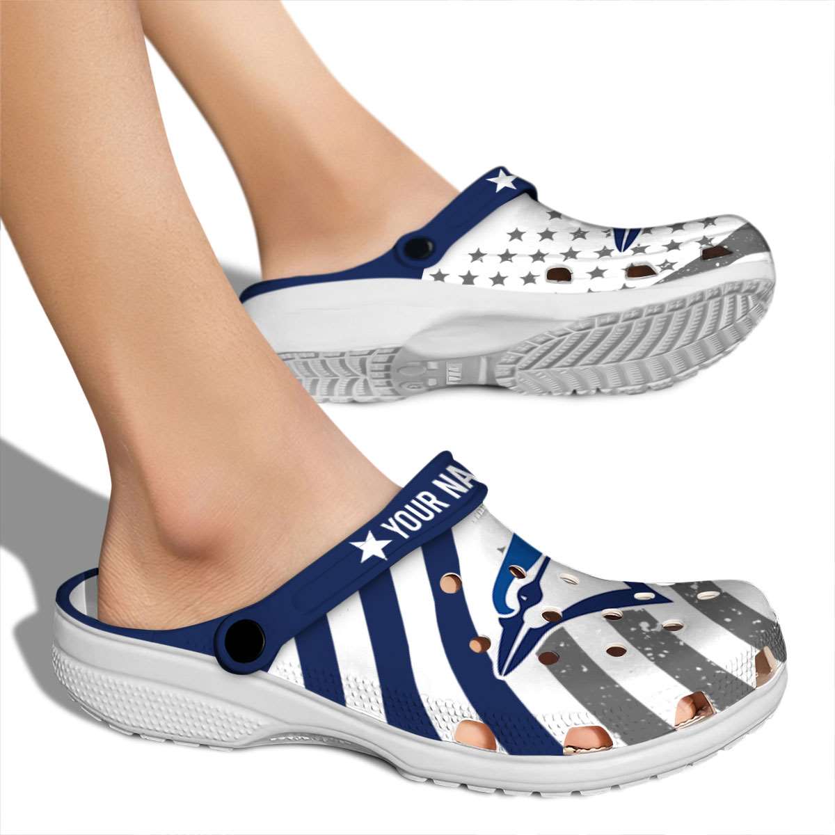 Merchidea Toronto Blue Jays MLB Sport Crocs Crocband Clogs Shoes Comfortable For Men Women and Kids