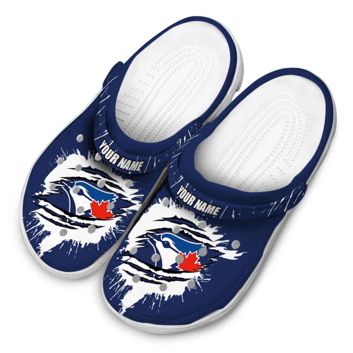 Merchidea Toronto Blue Jays MLB Sport Crocs Crocband Clogs Shoes Comfortable For Men Women and Kids