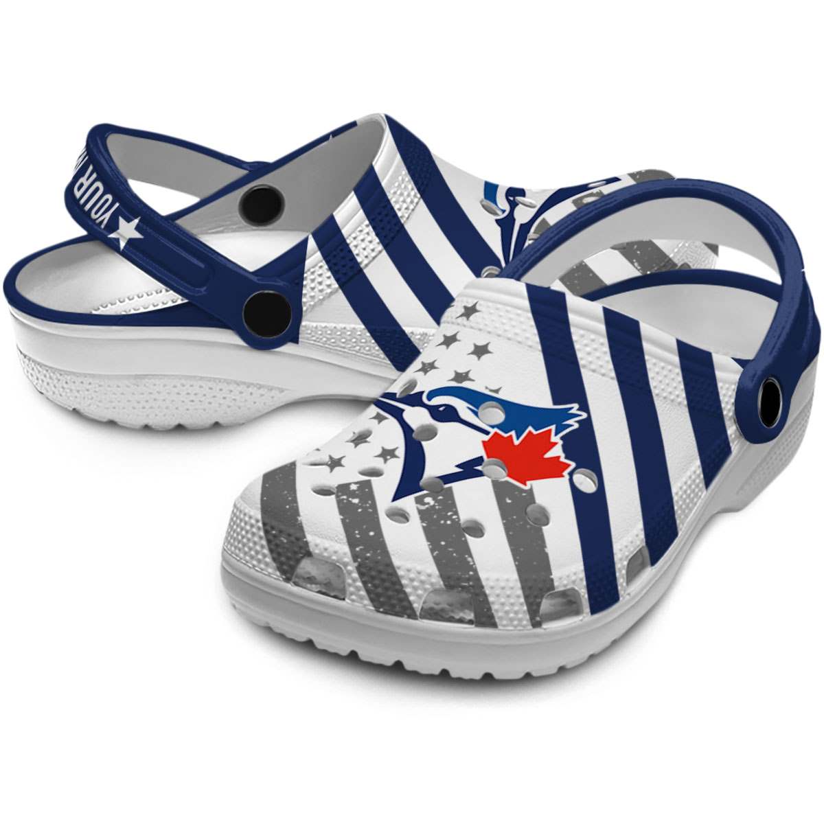 Merchidea Toronto Blue Jays MLB Sport Crocs Crocband Clogs Shoes Comfortable For Men Women and Kids