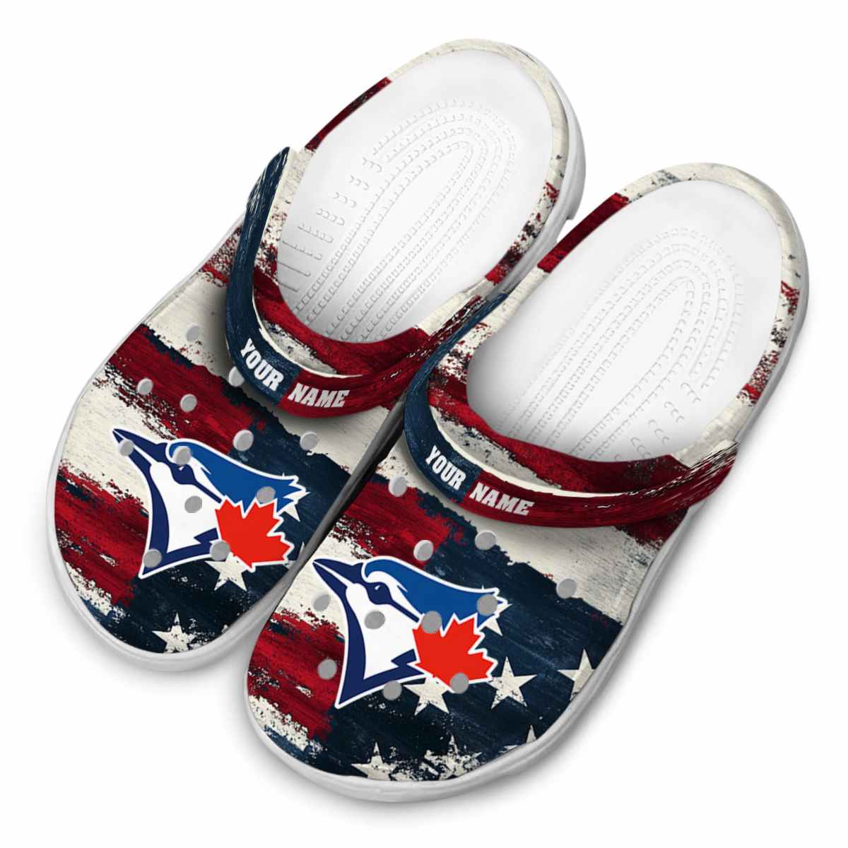 Merchidea Toronto Blue Jays MLB Sport Crocs Crocband Clogs Shoes Comfortable For Men Women and Kids