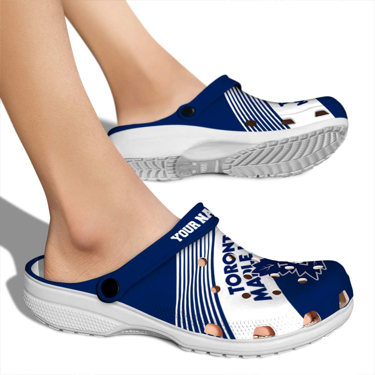 Merchidea Toronto Maple Leafs NHL Sport Crocs Crocband Clogs Shoes Comfortable For Men Women and Kids