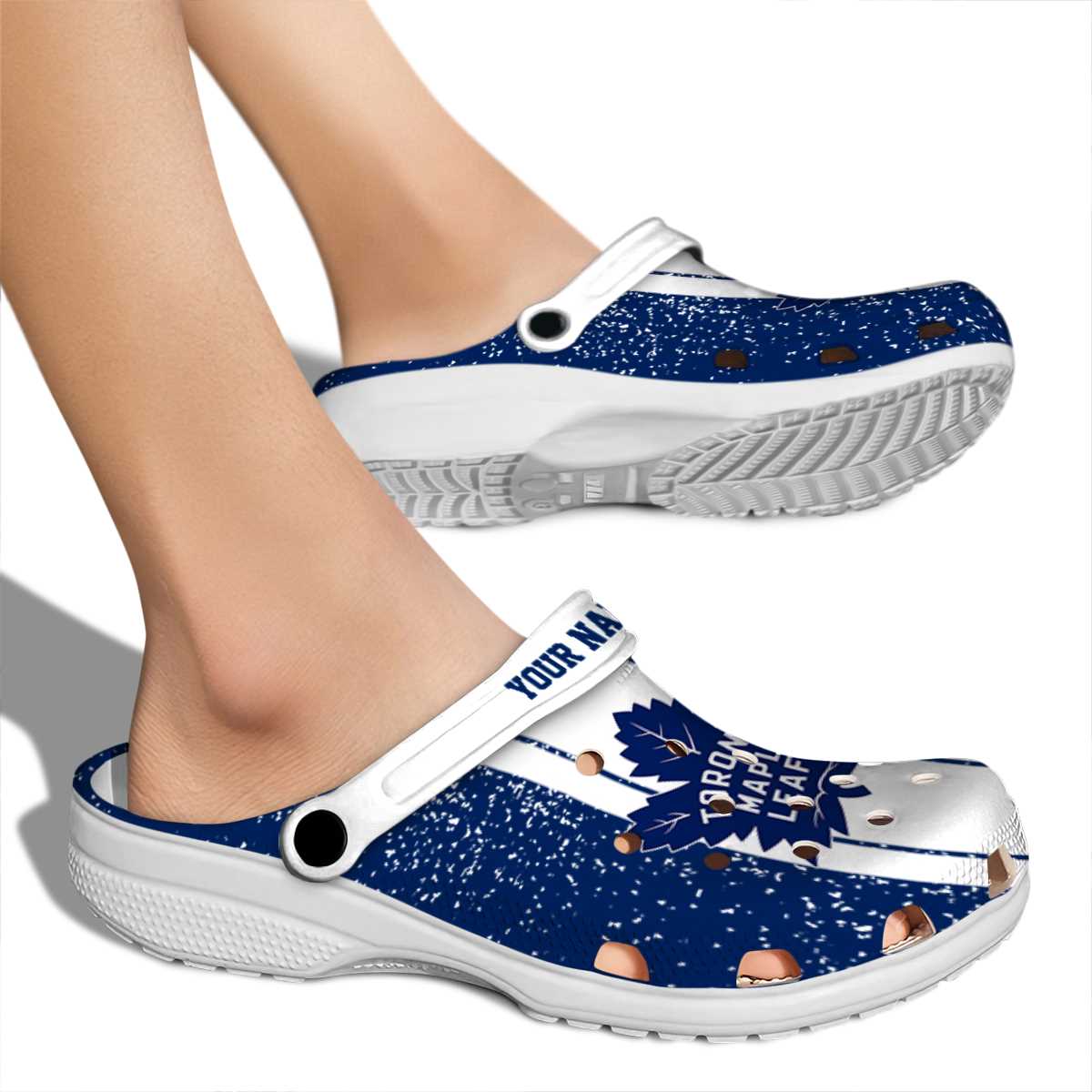Merchidea Toronto Maple Leafs NHL Sport Crocs Crocband Clogs Shoes Comfortable For Men Women and Kids