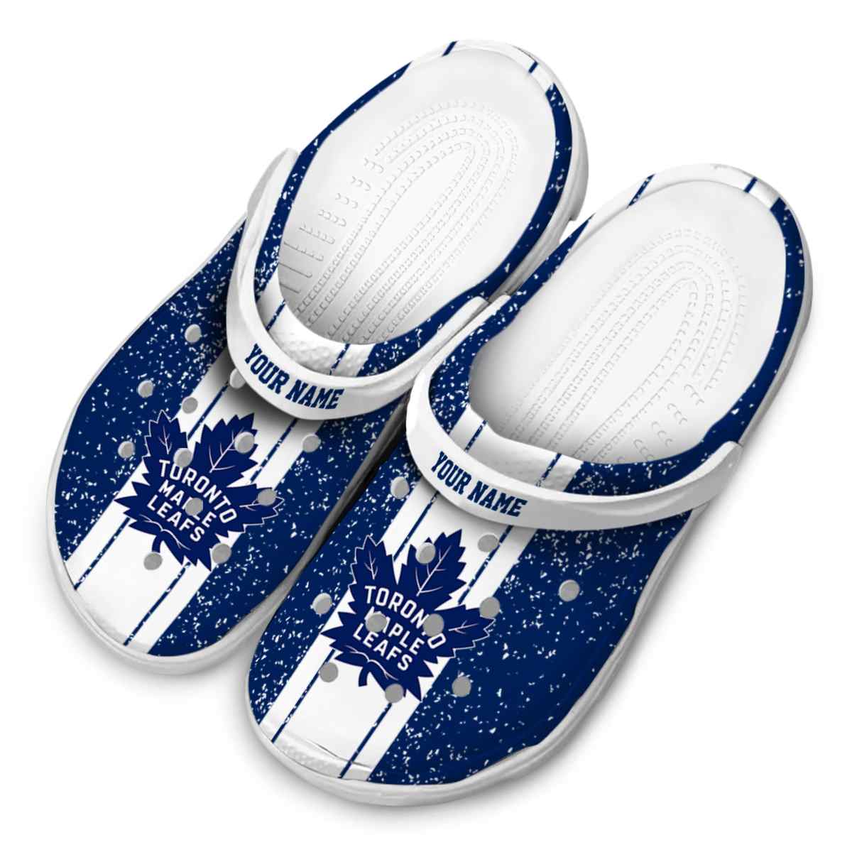 Merchidea Toronto Maple Leafs NHL Sport Crocs Crocband Clogs Shoes Comfortable For Men Women and Kids
