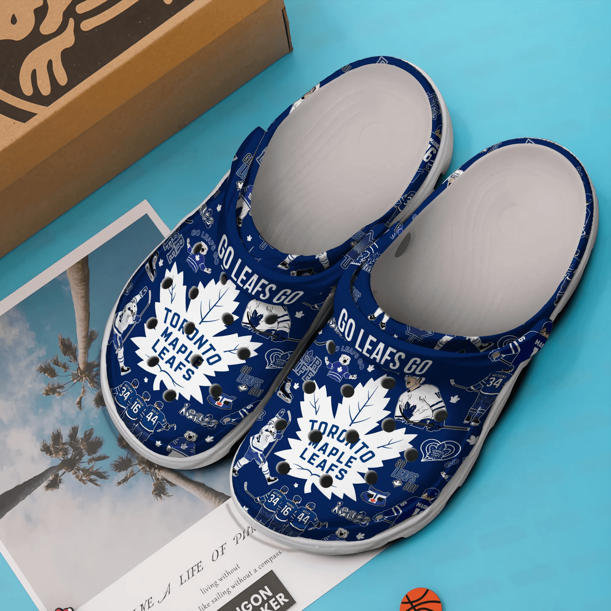 Merchidea Toronto Maple Leafs NHL Sport Crocs Crocband Clogs Shoes Comfortable For Men Women and Kids
