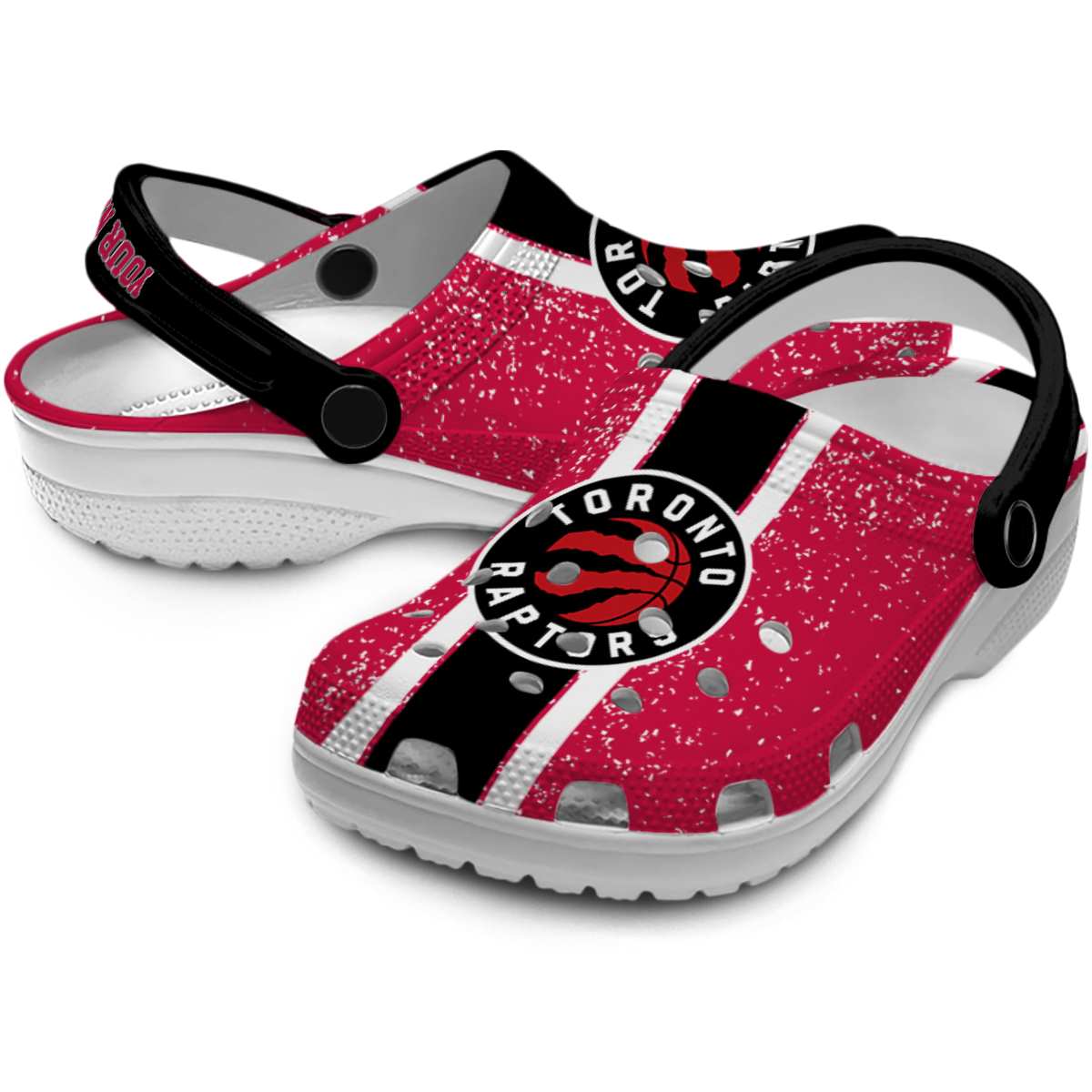 Merchidea Toronto Raptors NBA Sport Crocs Crocband Clogs Shoes Comfortable For Men Women and Kids