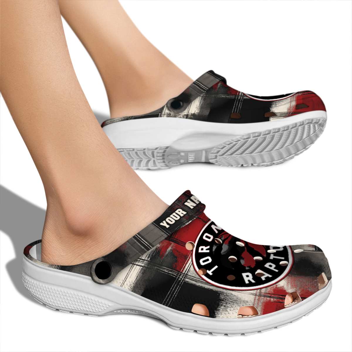 Merchidea Toronto Raptors NBA Sport Crocs Crocband Clogs Shoes Comfortable For Men Women and Kids