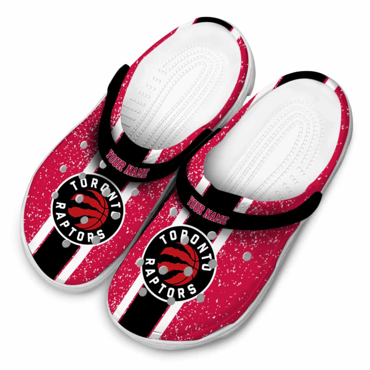 Merchidea Toronto Raptors NBA Sport Crocs Crocband Clogs Shoes Comfortable For Men Women and Kids