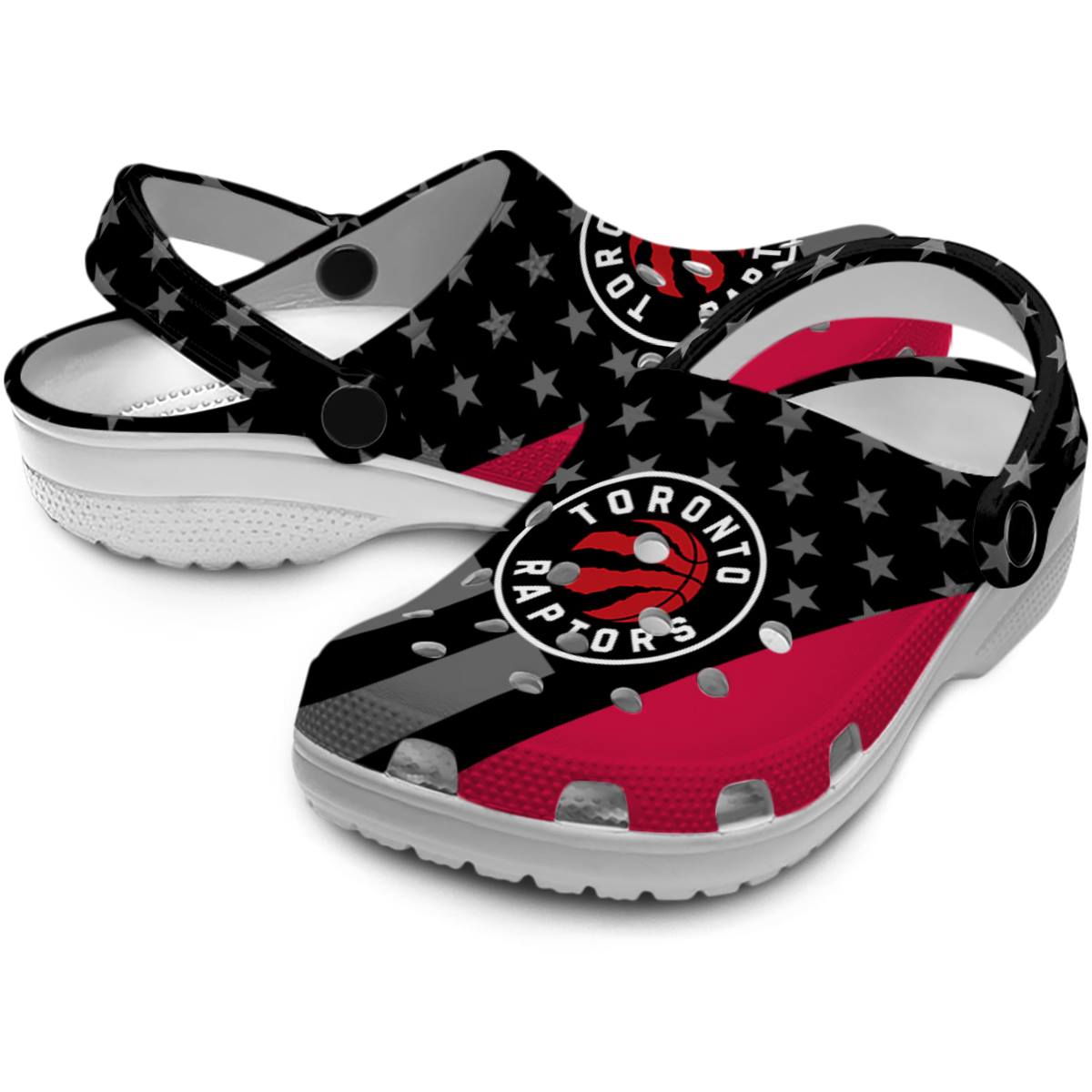 Merchidea Toronto Raptors NBA Sport Crocs Crocband Clogs Shoes Comfortable For Men Women and Kids