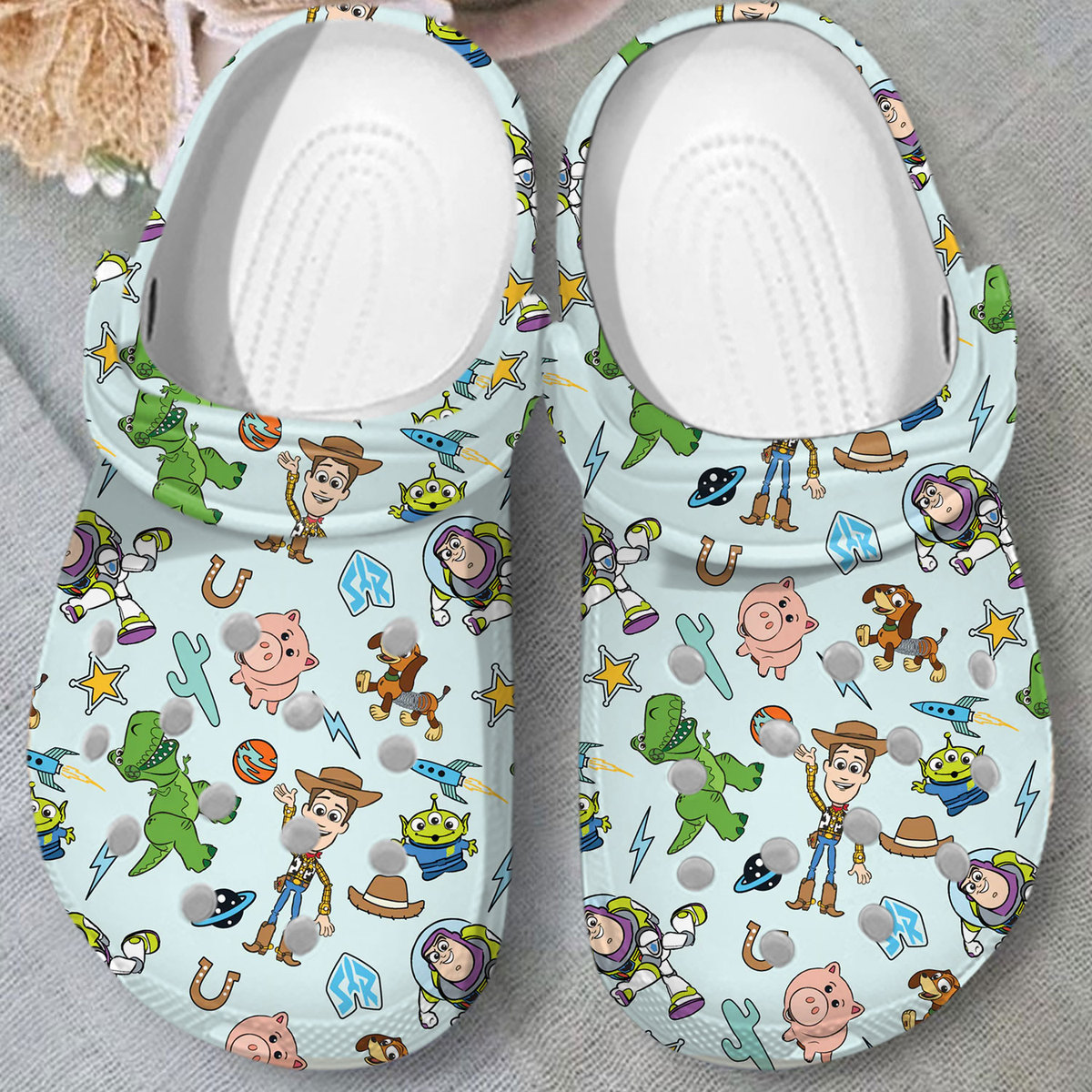 Merchidea Toy Story Cartoon Crocs Crocband Clogs Shoes Comfortable For Men Women and Kids