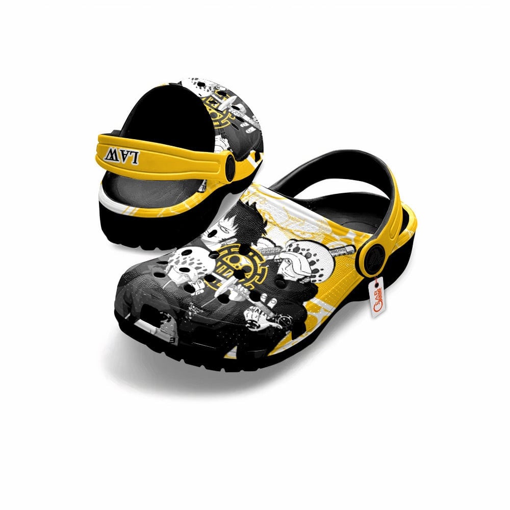 Merchidea Trafalgar D. Water Law One Piece Anime Crocs Crocband Clogs Shoes Comfortable For Men Women and Kids