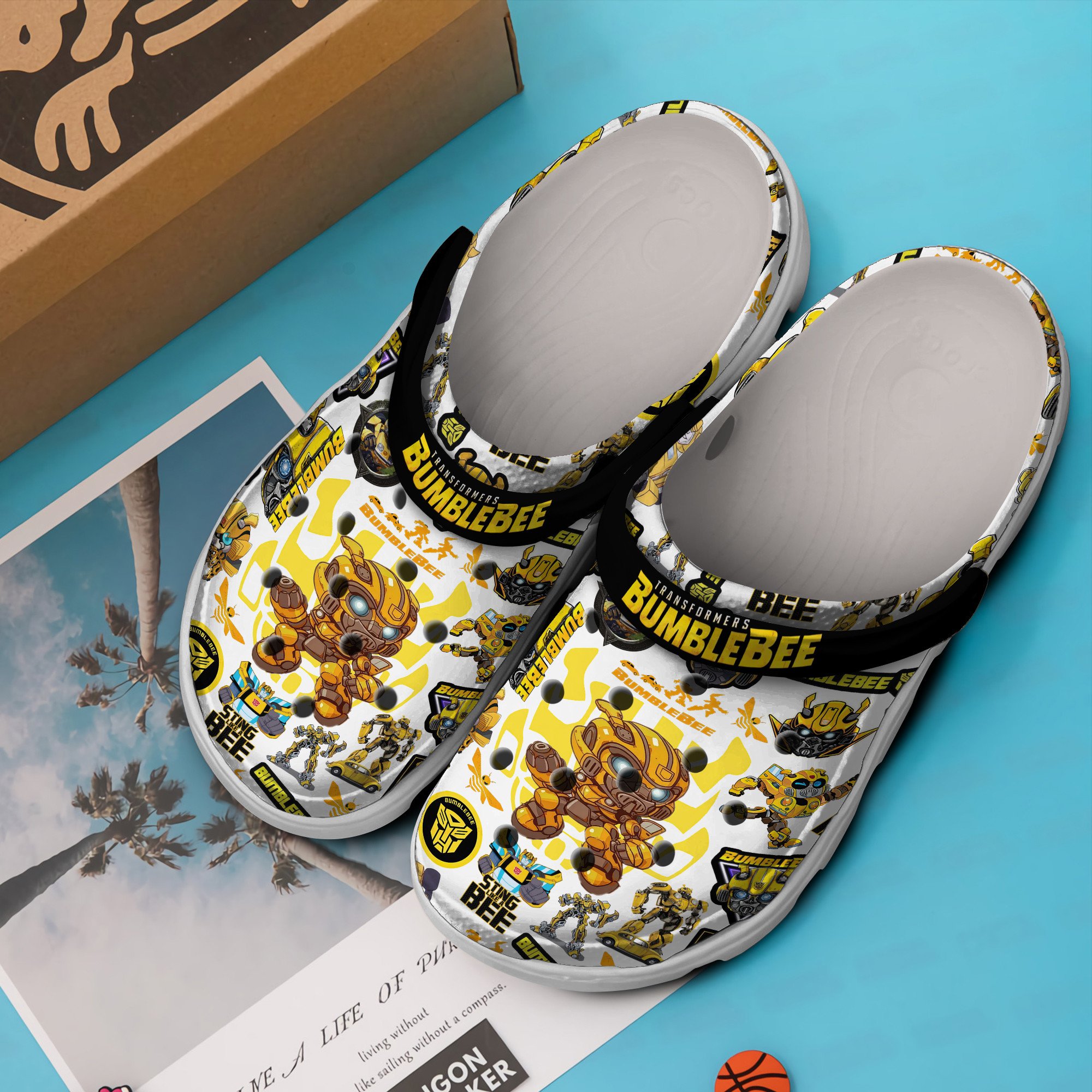 Merchidea Transformers Bumblebee Movie Crocs Crocband Clogs Shoes Comfortable For Men Women and Kids
