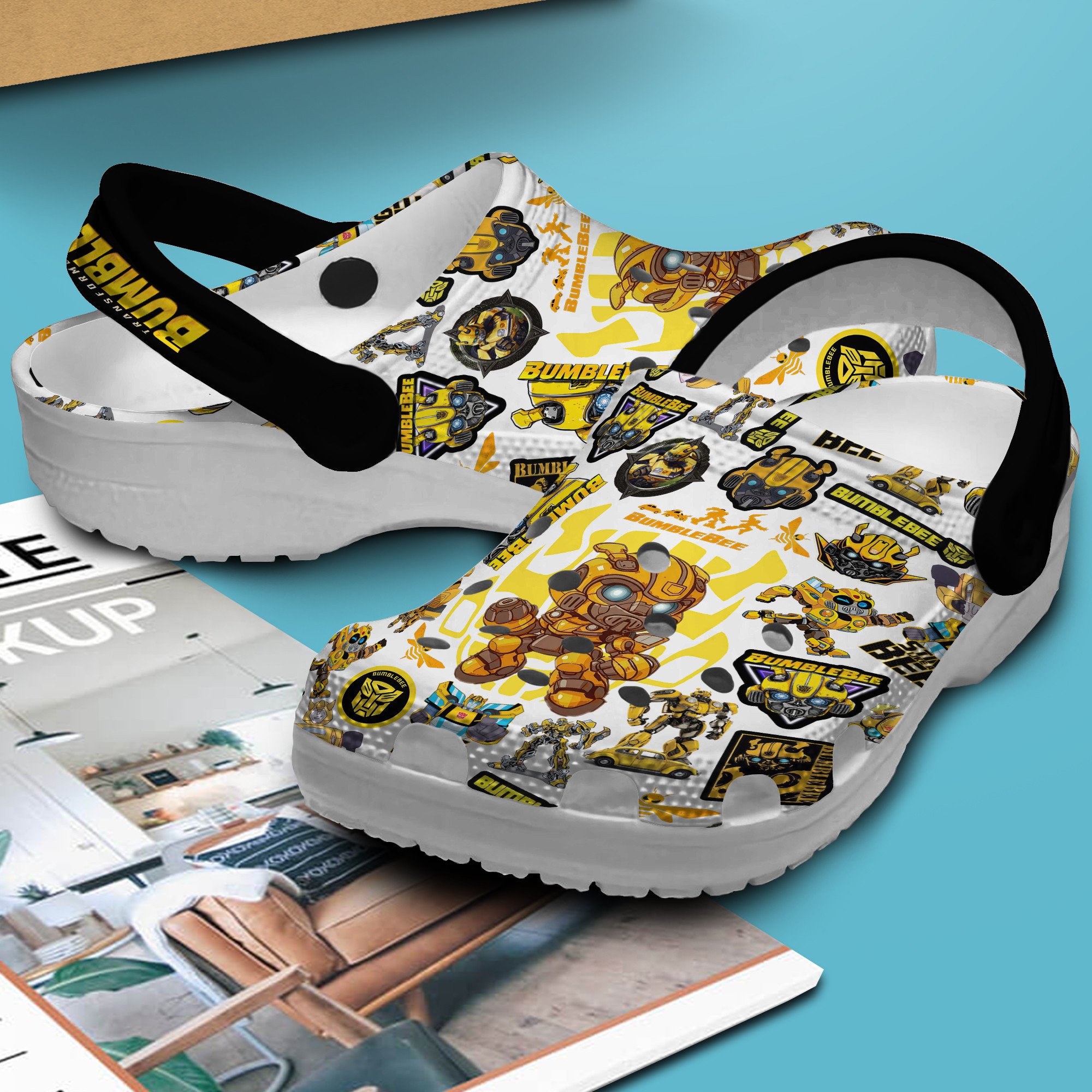 Merchidea Transformers Bumblebee Movie Crocs Crocband Clogs Shoes Comfortable For Men Women and Kids