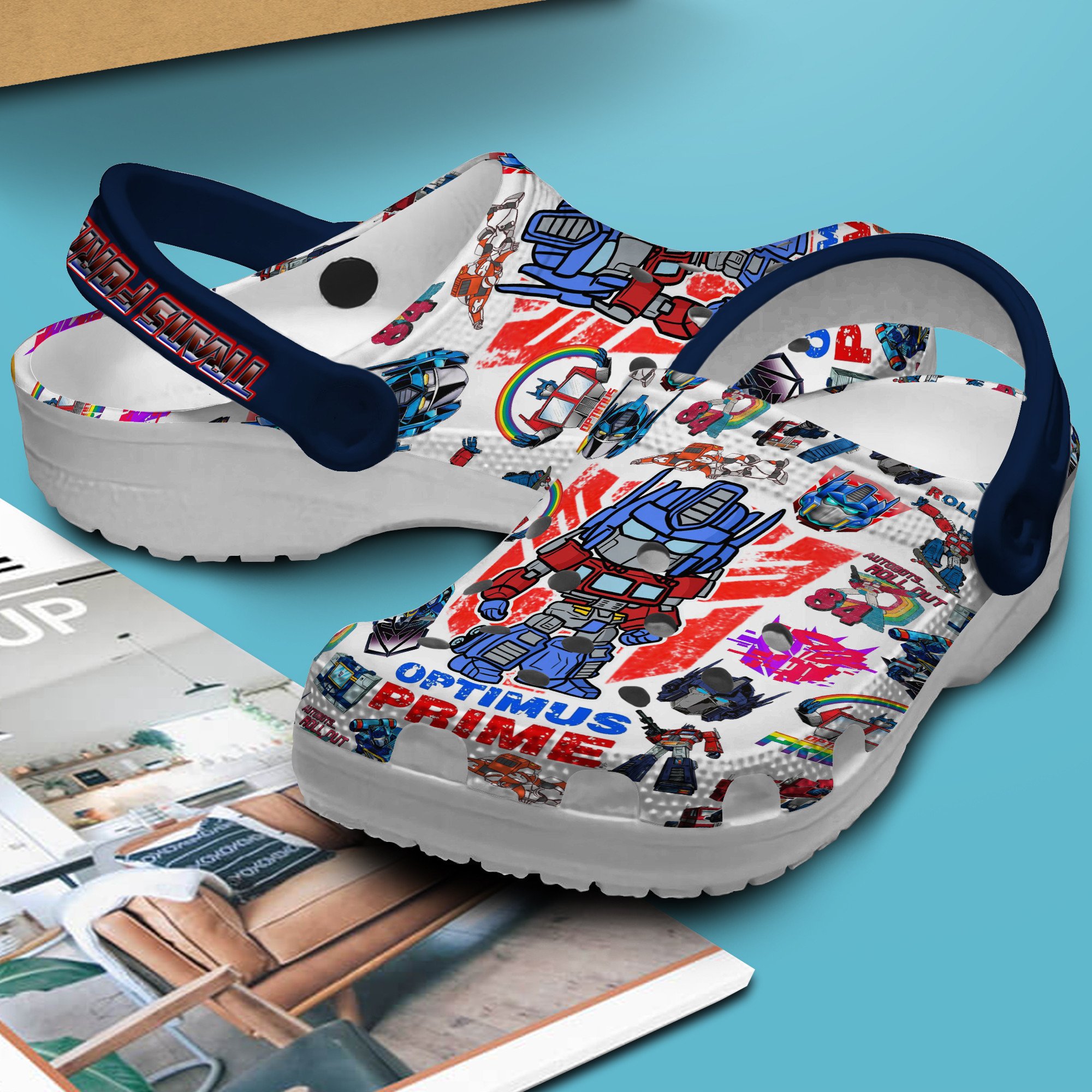 Merchidea Transformers Optimus Prime Movie Crocs Crocband Clogs Shoes Comfortable For Men Women and Kids