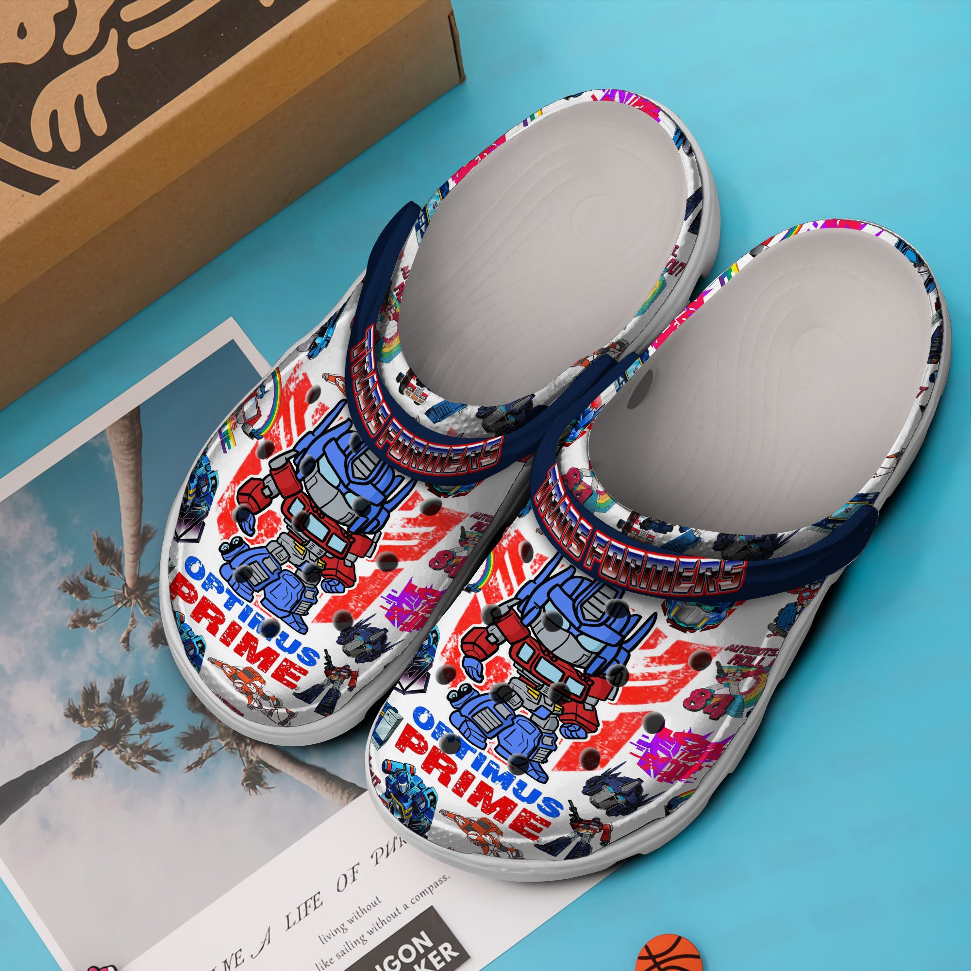 Merchidea Transformers Optimus Prime Movie Crocs Crocband Clogs Shoes Comfortable For Men Women and Kids