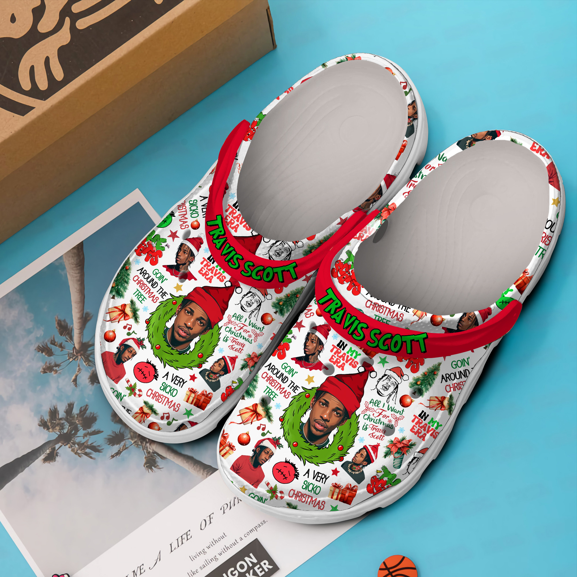 Merchidea Travis Scott Music Crocs Crocband Clogs Shoes Comfortable For Men Women and Kids