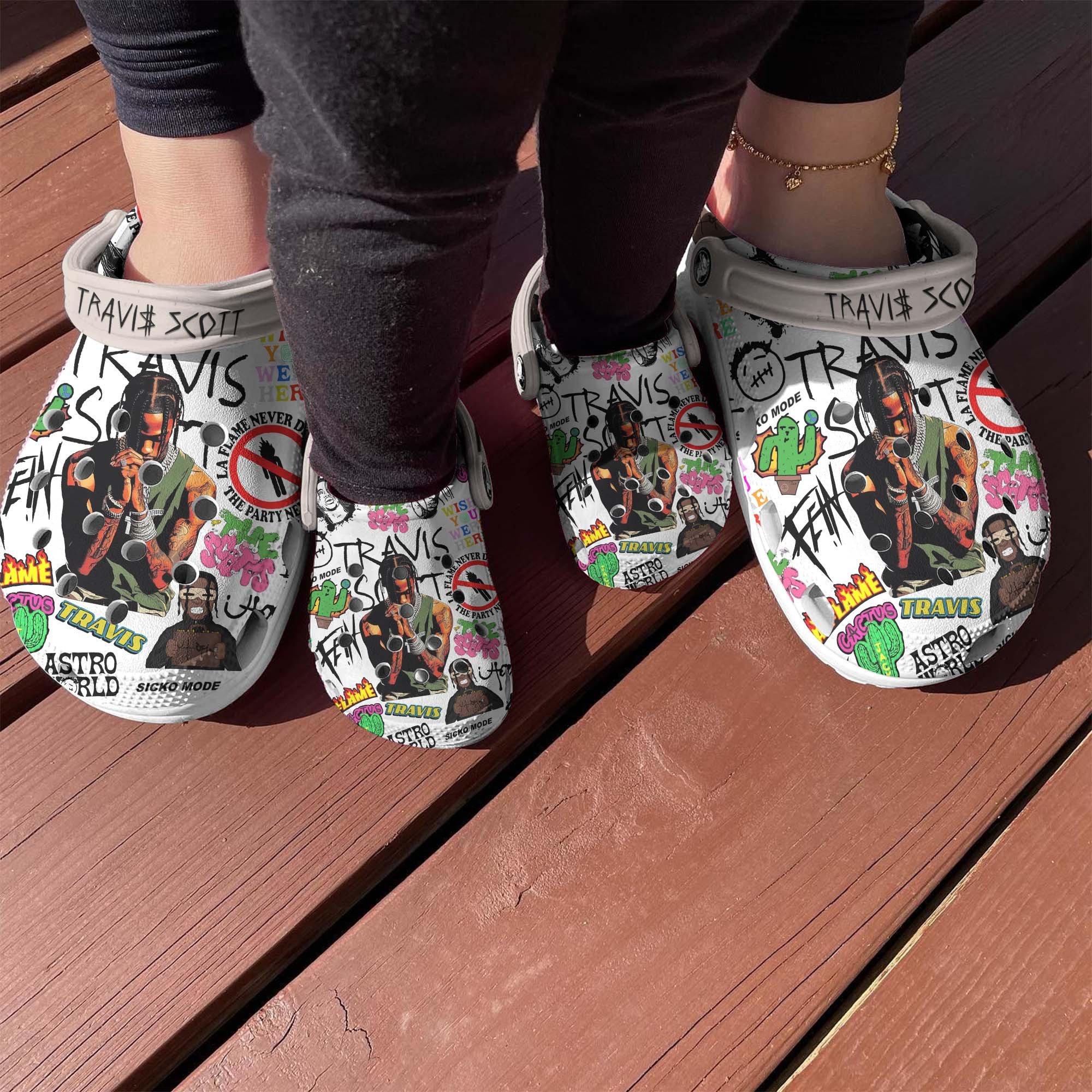 Merchidea Travis Scott Music Crocs Crocband Clogs Shoes Comfortable For Men Women and Kids