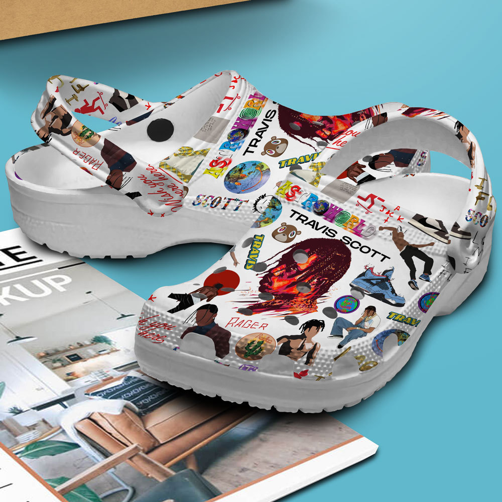 Merchidea Travis Scott Rapper Music Crocs Crocband Clogs Shoes Comfortable For Men Women and Kids