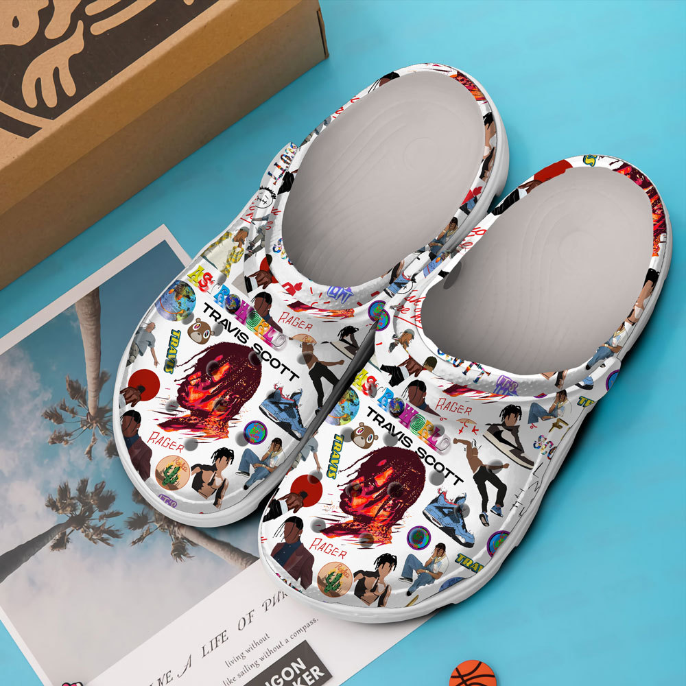 Merchidea Travis Scott Rapper Music Crocs Crocband Clogs Shoes Comfortable For Men Women and Kids