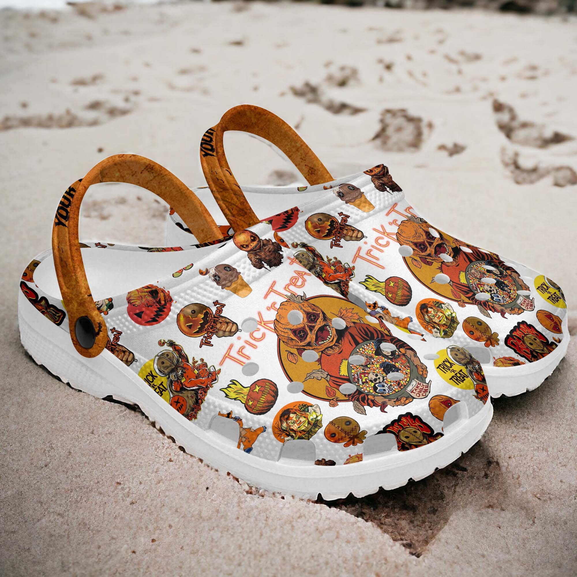 Merchidea Trick Or Treat Crocs Crocband Clogs Shoes Comfortable For Men Women and Kids