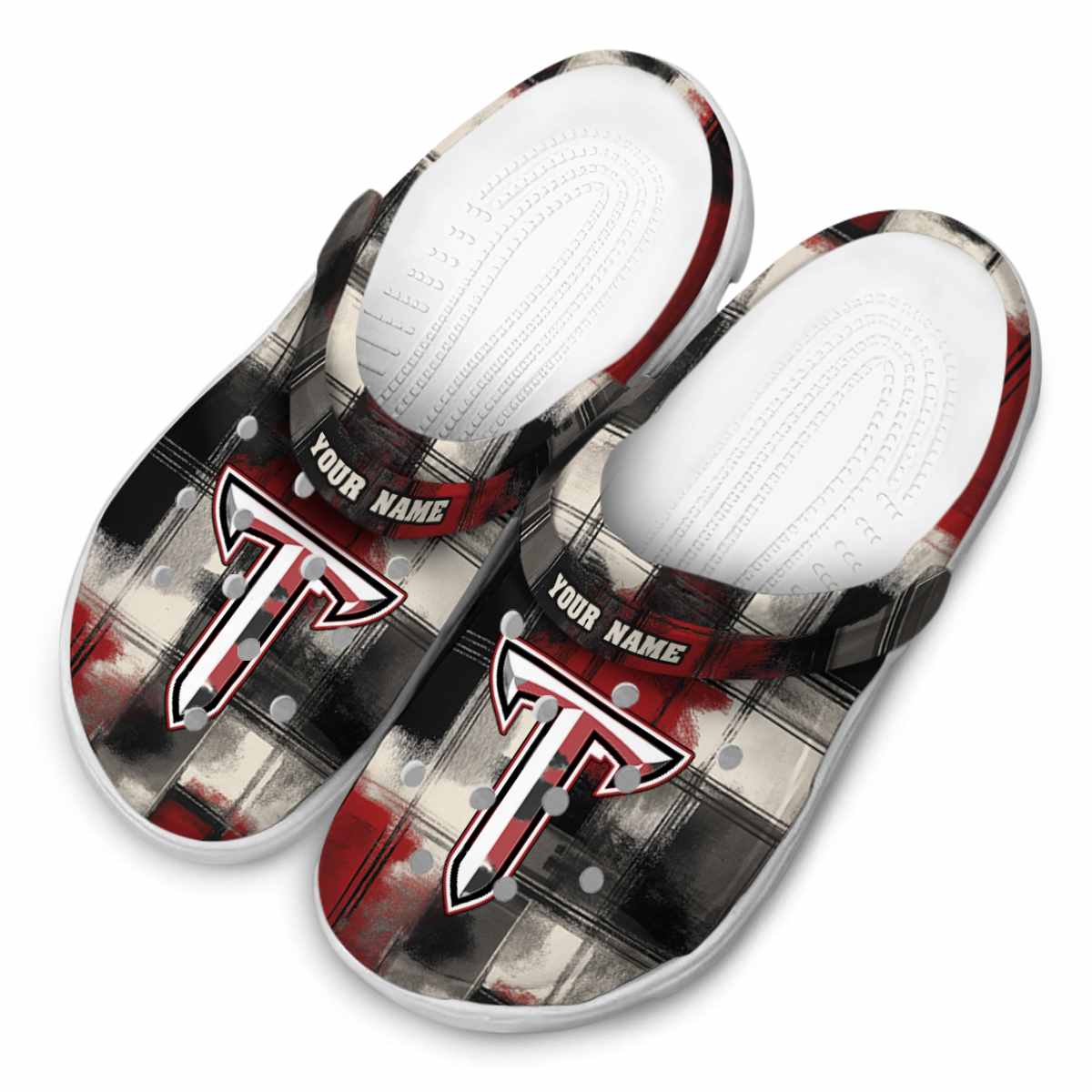 Merchidea Troy Trojans NCAA Sport Crocs Crocband Clogs Shoes Comfortable For Men Women and Kids