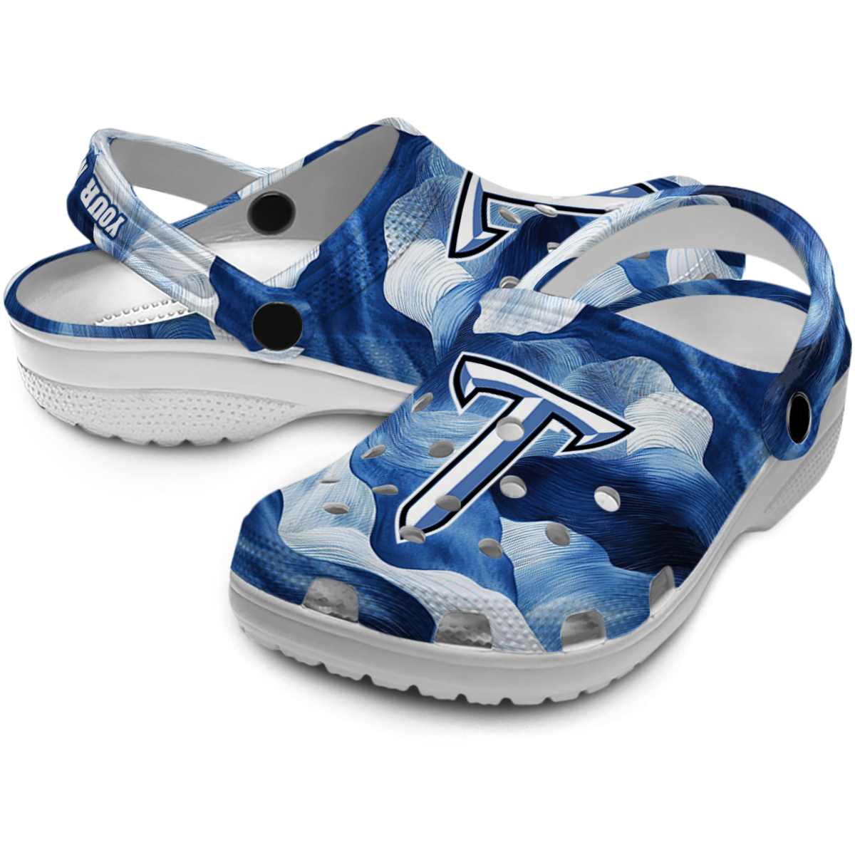 Merchidea Troy Trojans NCAA Sport Crocs Crocband Clogs Shoes Comfortable For Men Women and Kids