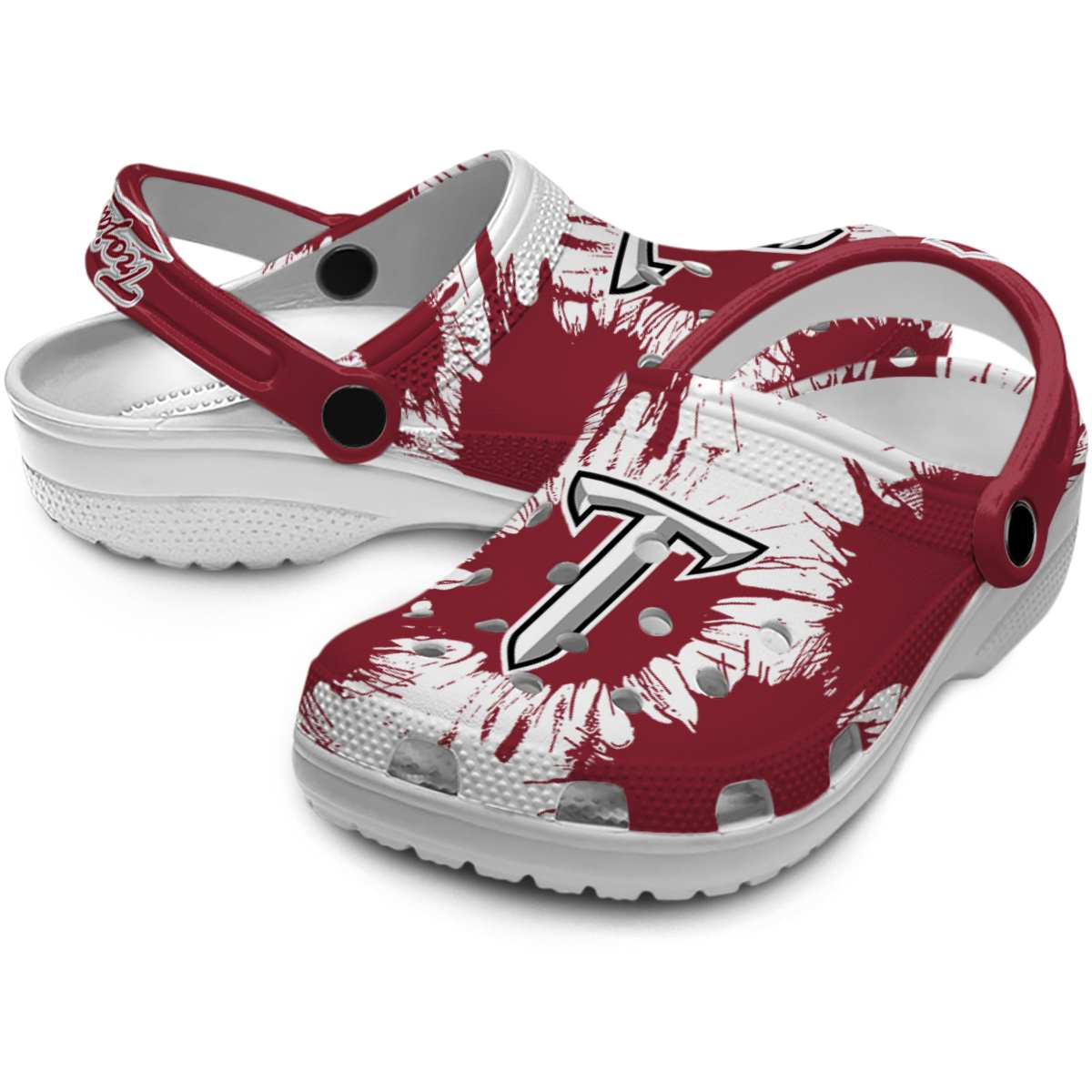 Merchidea Troy Trojans NCAA Sport Crocs Crocband Clogs Shoes Comfortable For Men Women and Kids