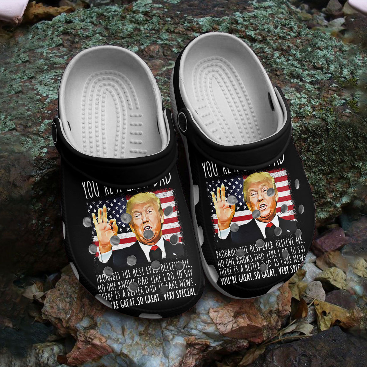 Merchidea Trump You're A Great Dad Crocs Crocband Clogs Shoes Comfortable For Men Women and Kids