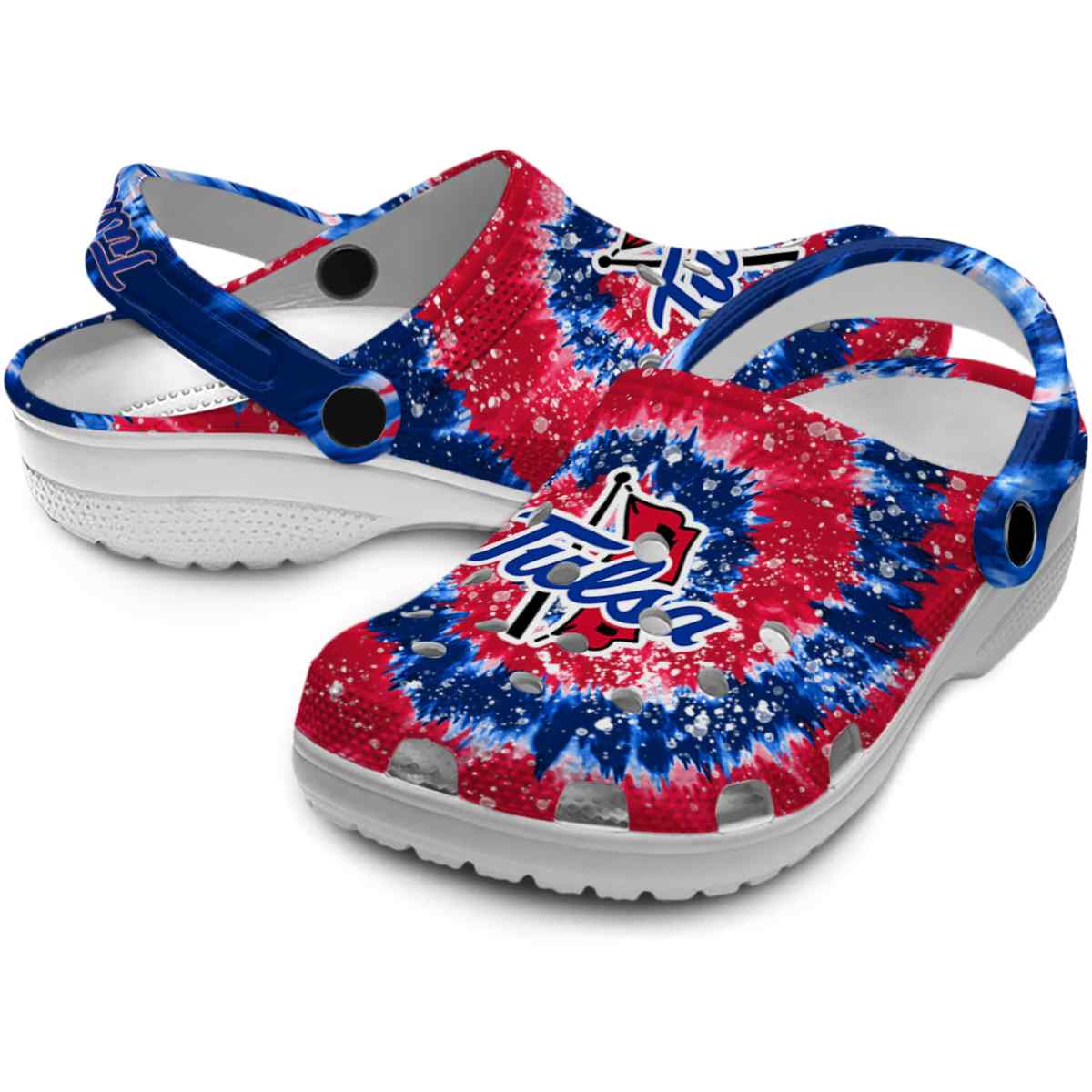 Merchidea Tulsa Golden Hurricane NCAA Sport Crocs Crocband Clogs Shoes Comfortable For Men Women and Kids