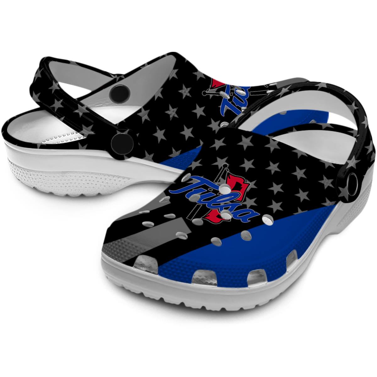 Merchidea Tulsa Golden Hurricane NCAA Sport Crocs Crocband Clogs Shoes Comfortable For Men Women and Kids