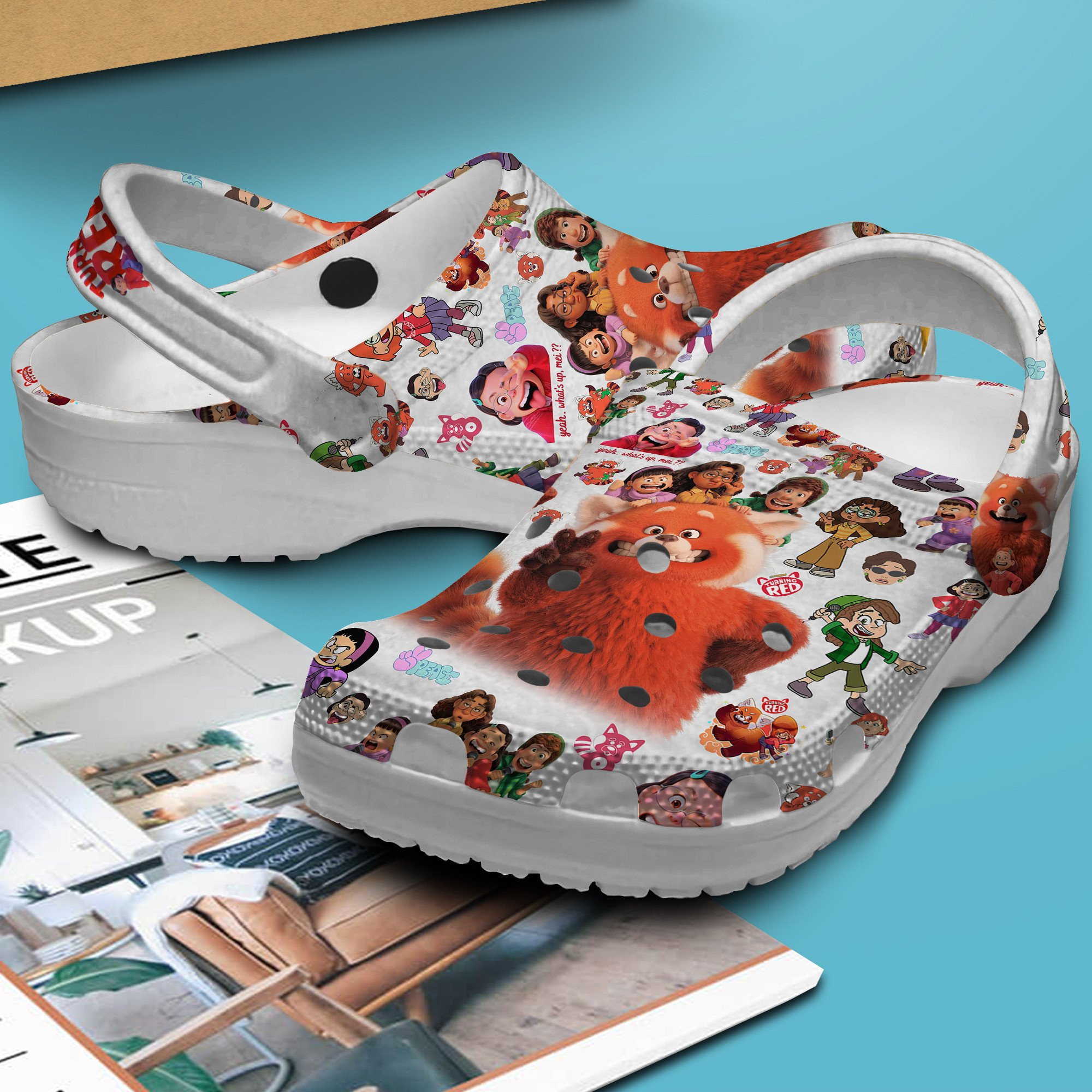 Merchidea Turning Red Cartoon Crocs Crocband Clogs Shoes Comfortable For Men Women and Kids