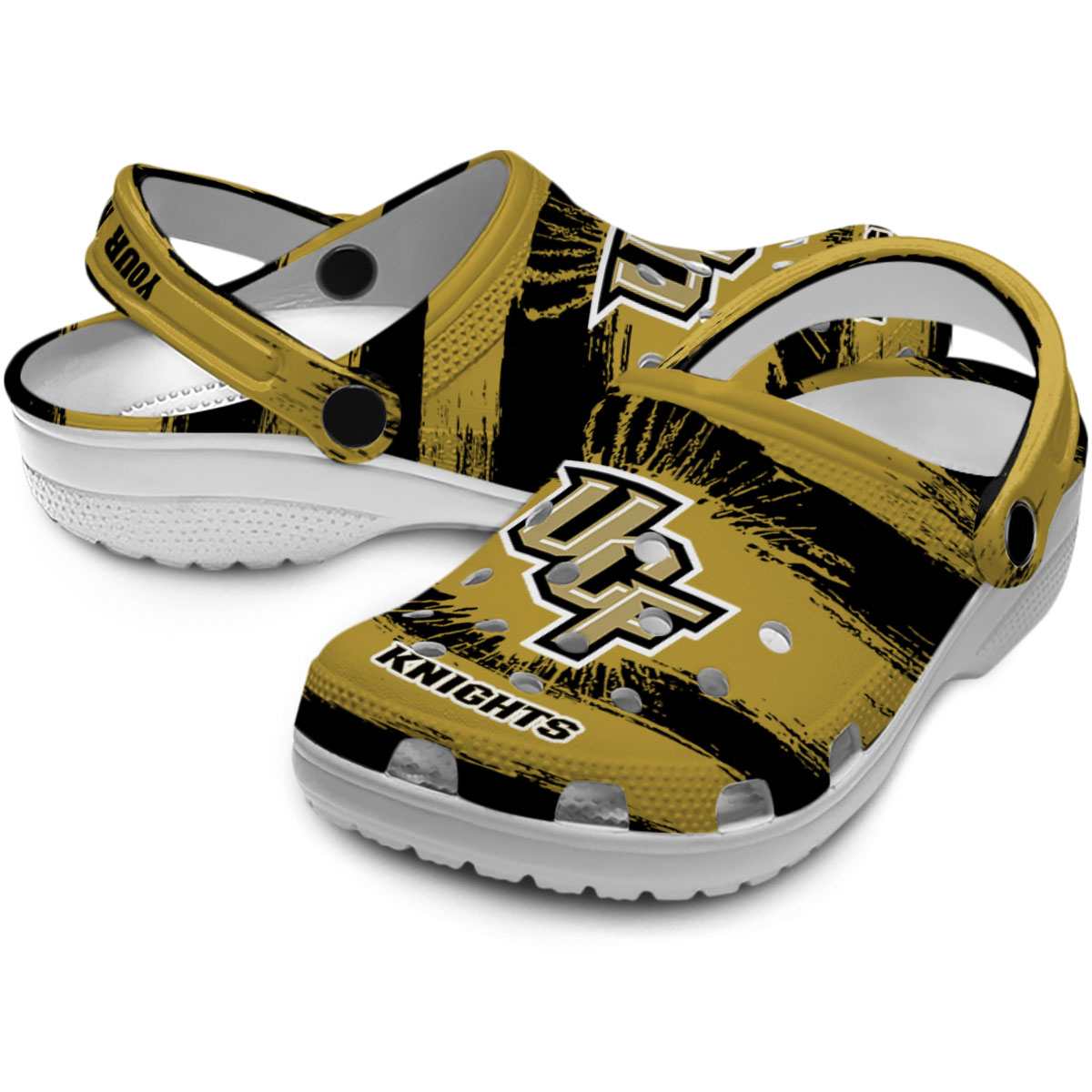 Merchidea UCF Knights NCAA Sport Crocs Crocband Clogs Shoes Comfortable For Men Women and Kids