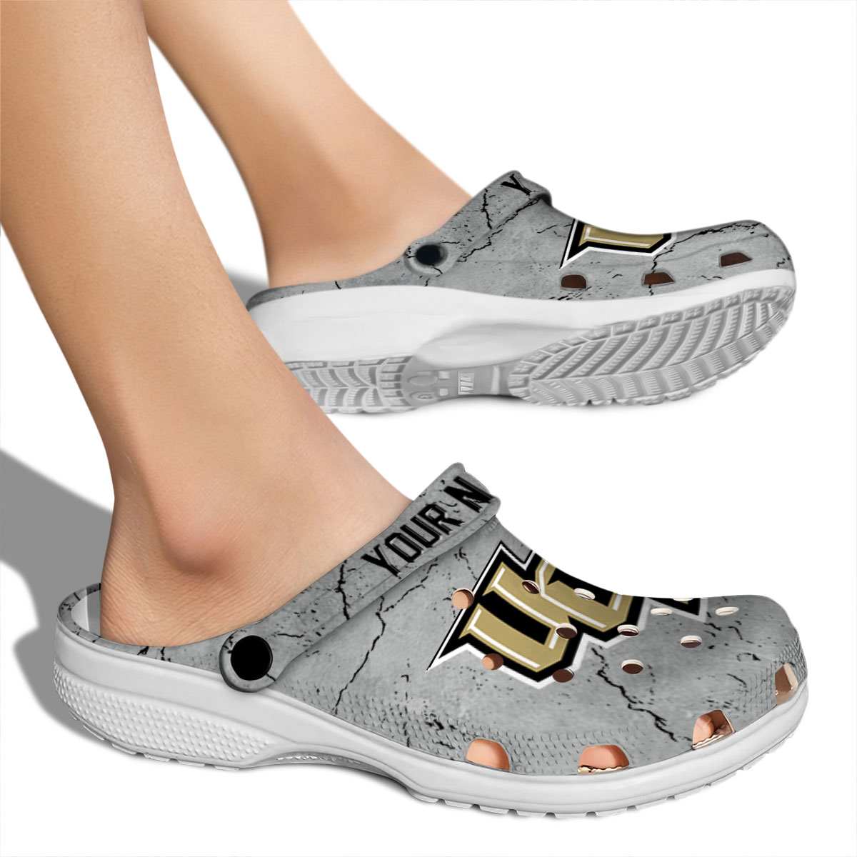 Merchidea UCF Knights NCAA Sport Crocs Crocband Clogs Shoes Comfortable For Men Women and Kids