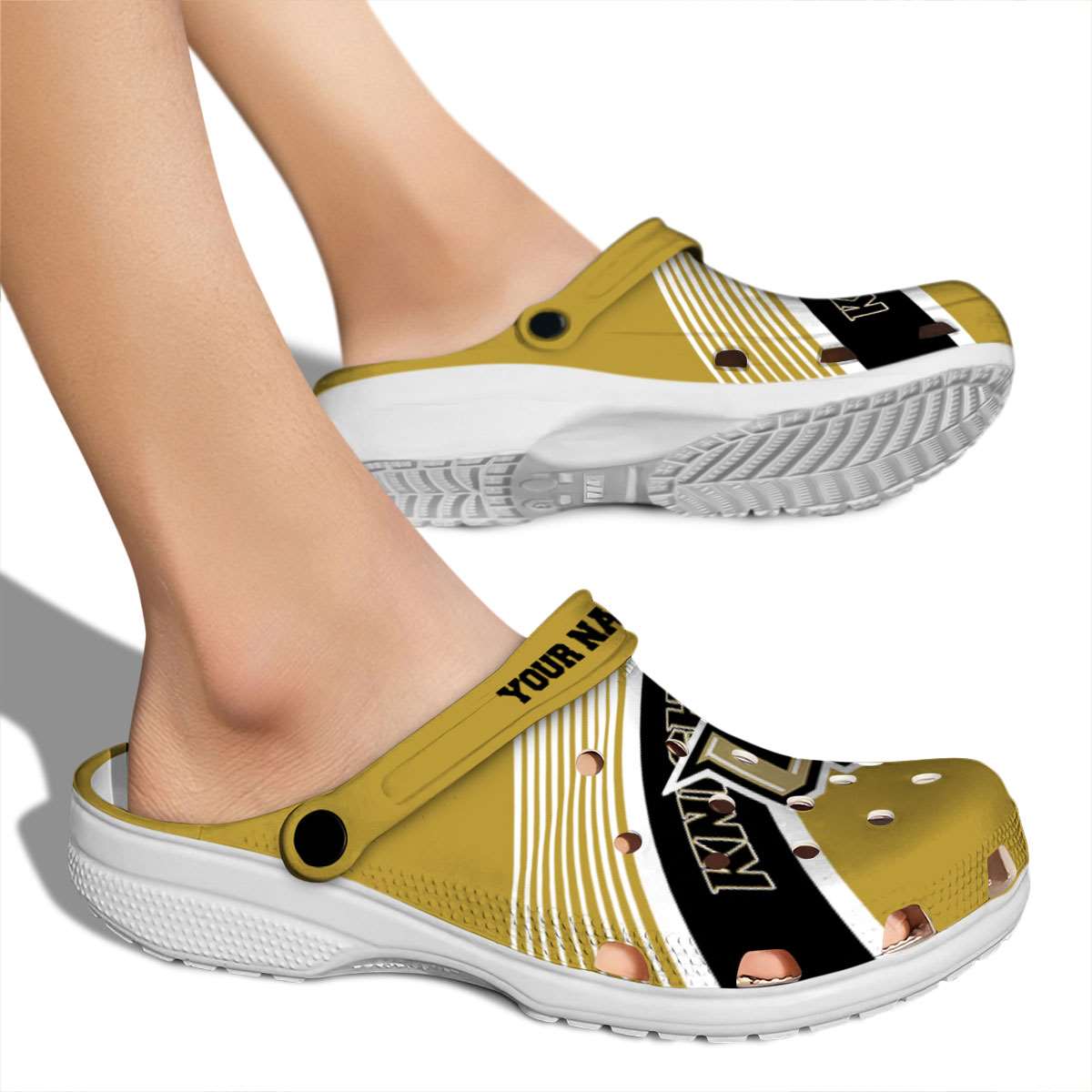 Merchidea UCF Knights NCAA Sport Crocs Crocband Clogs Shoes Comfortable For Men Women and Kids
