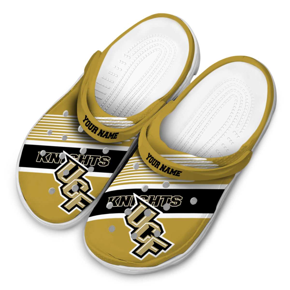 Merchidea UCF Knights NCAA Sport Crocs Crocband Clogs Shoes Comfortable For Men Women and Kids