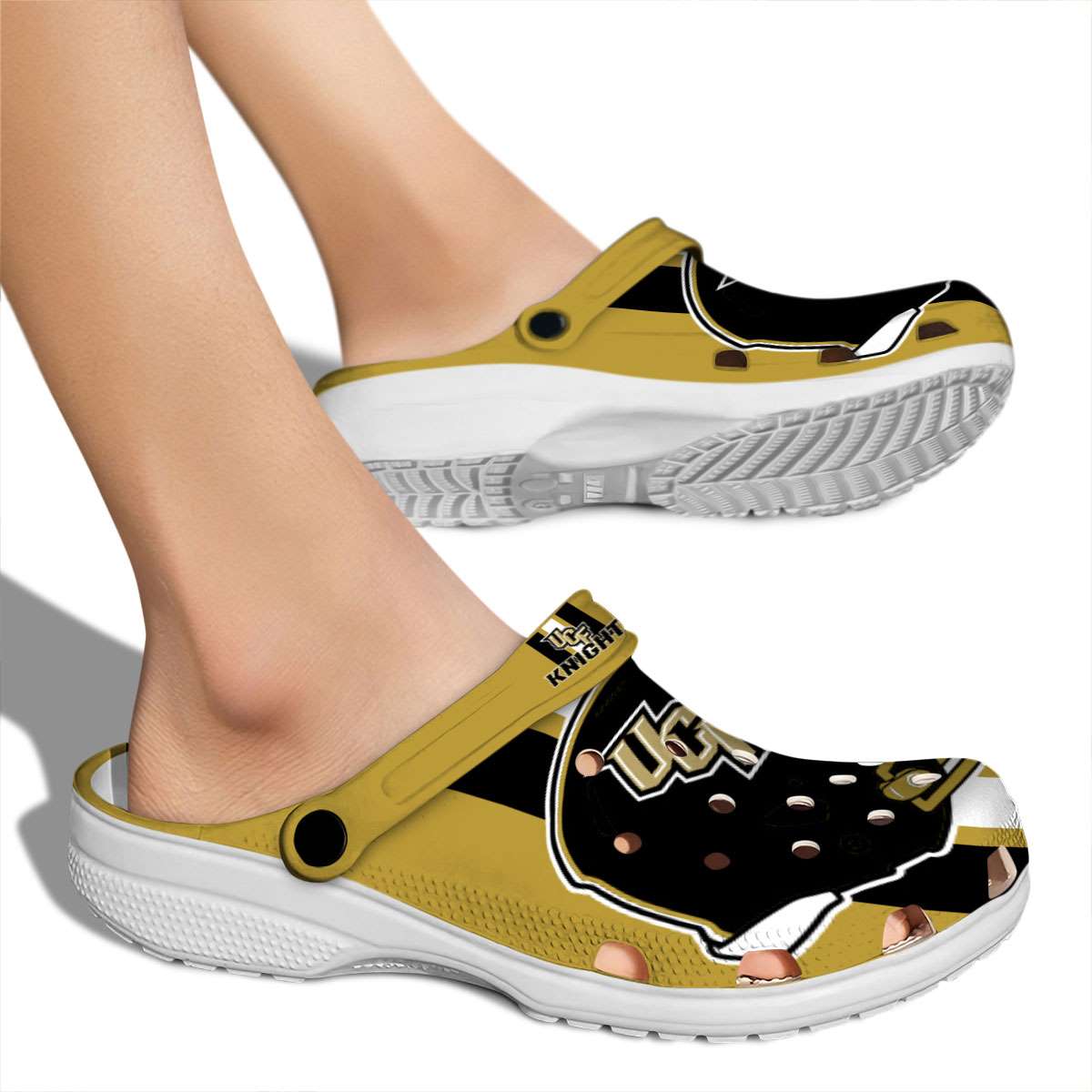 Merchidea UCF Knights NCAA Sport Crocs Crocband Clogs Shoes Comfortable For Men Women and Kids