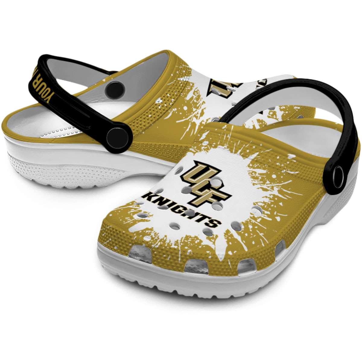 Merchidea UCF Knights NCAA Sport Crocs Crocband Clogs Shoes Comfortable For Men Women and Kids