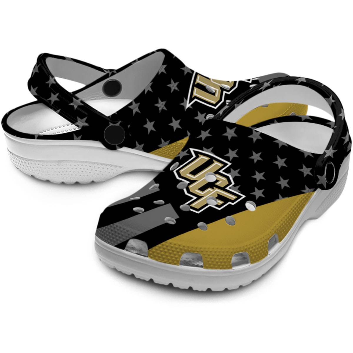 Merchidea UCF Knights NCAA Sport Crocs Crocband Clogs Shoes Comfortable For Men Women and Kids
