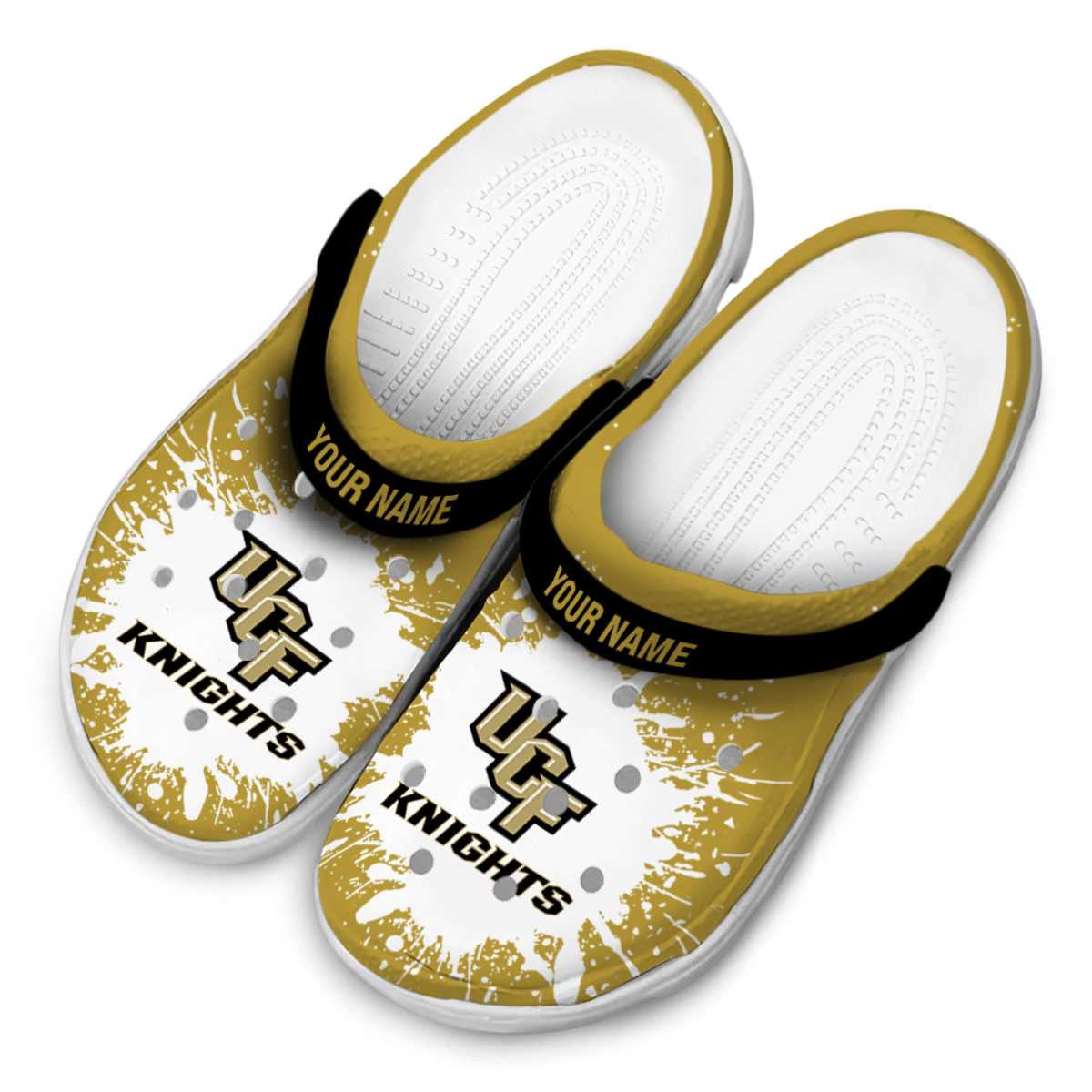 Merchidea UCF Knights NCAA Sport Crocs Crocband Clogs Shoes Comfortable For Men Women and Kids