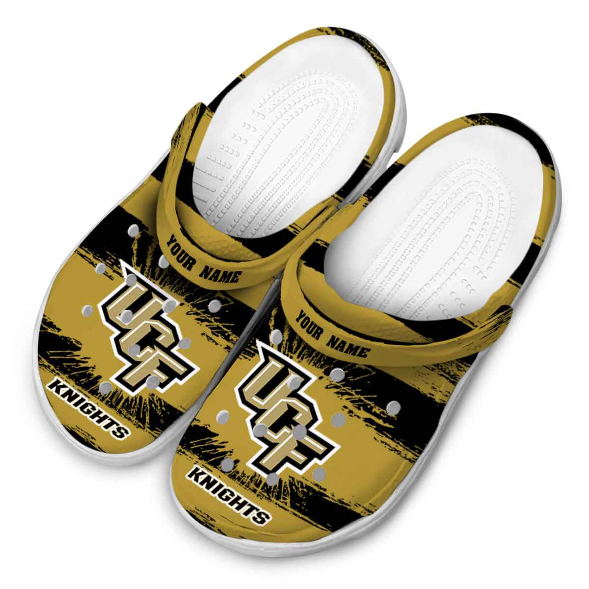 Merchidea UCF Knights NCAA Sport Crocs Crocband Clogs Shoes Comfortable For Men Women and Kids