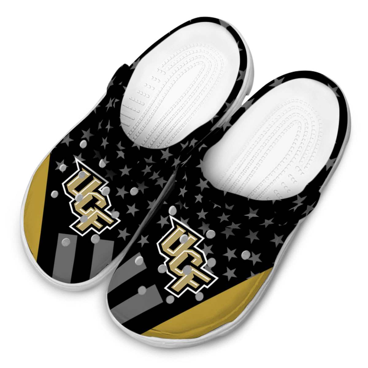 Merchidea UCF Knights NCAA Sport Crocs Crocband Clogs Shoes Comfortable For Men Women and Kids
