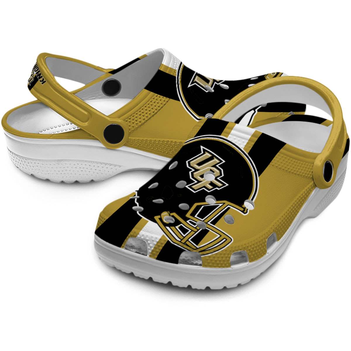 Merchidea UCF Knights NCAA Sport Crocs Crocband Clogs Shoes Comfortable For Men Women and Kids