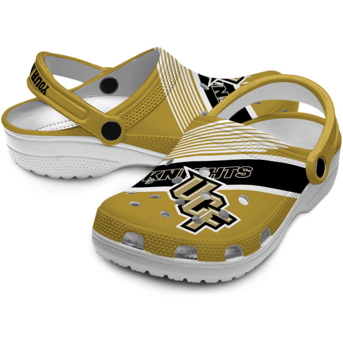 Merchidea UCF Knights NCAA Sport Crocs Crocband Clogs Shoes Comfortable For Men Women and Kids