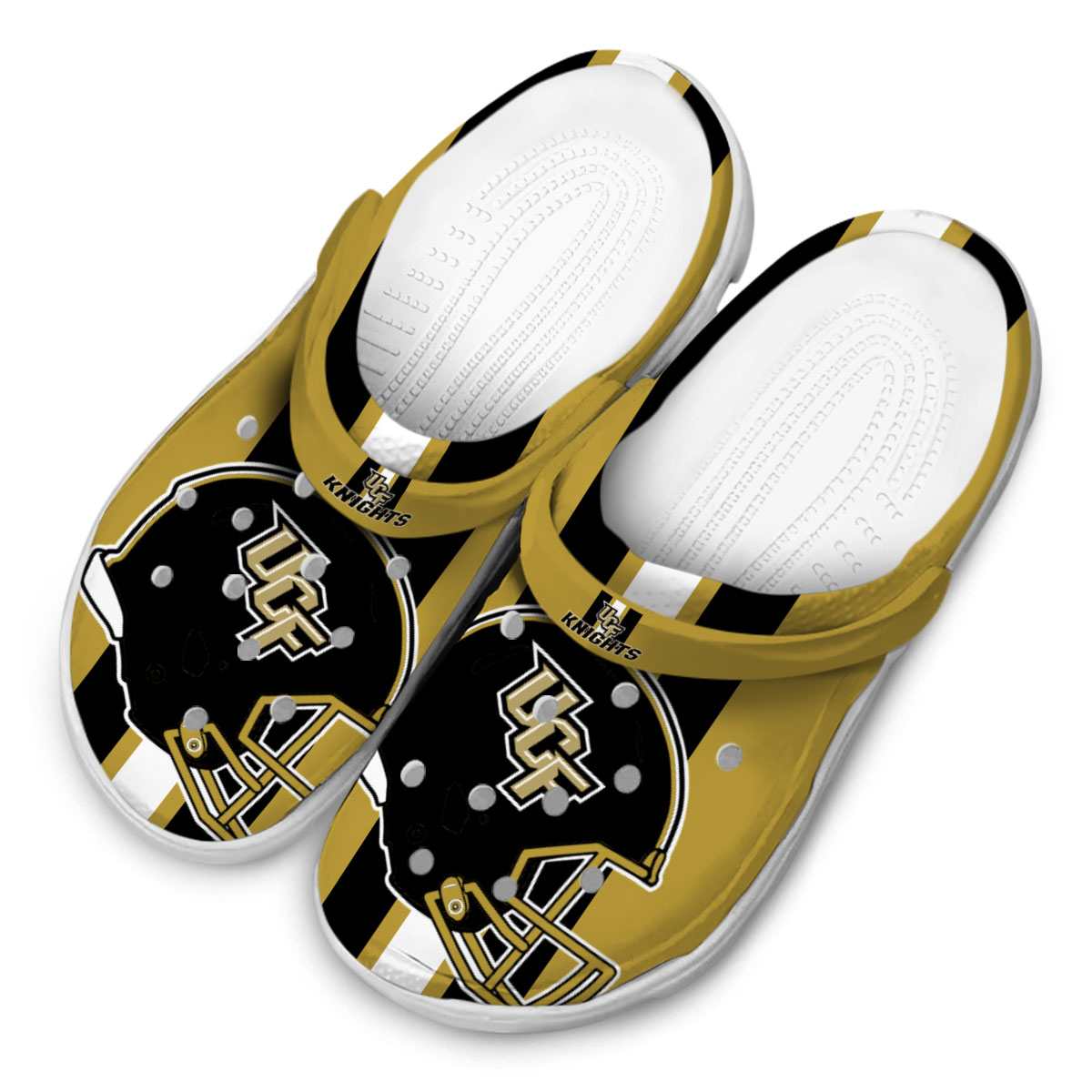Merchidea UCF Knights NCAA Sport Crocs Crocband Clogs Shoes Comfortable For Men Women and Kids