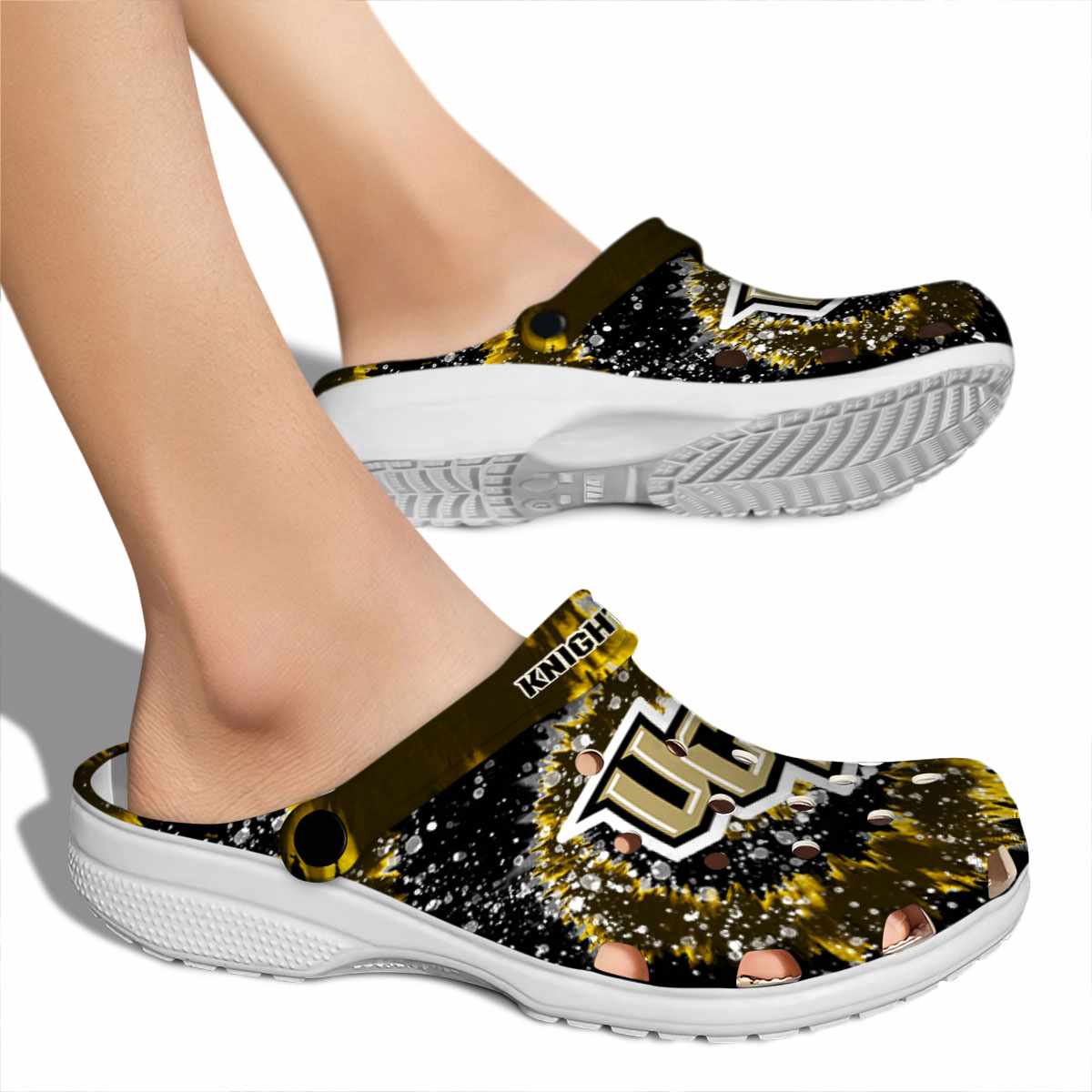 Merchidea UCF Knights NCAA Sport Crocs Crocband Clogs Shoes Comfortable For Men Women and Kids