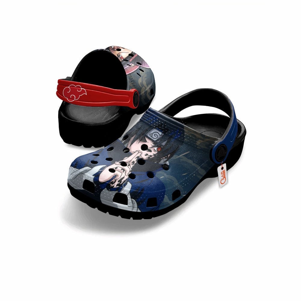 Merchidea Uchiha Sasuke and Itachi Uchiha Naruto Shippuden Anime Crocs Crocband Clogs Shoes Comfortable For Men Women and Kids