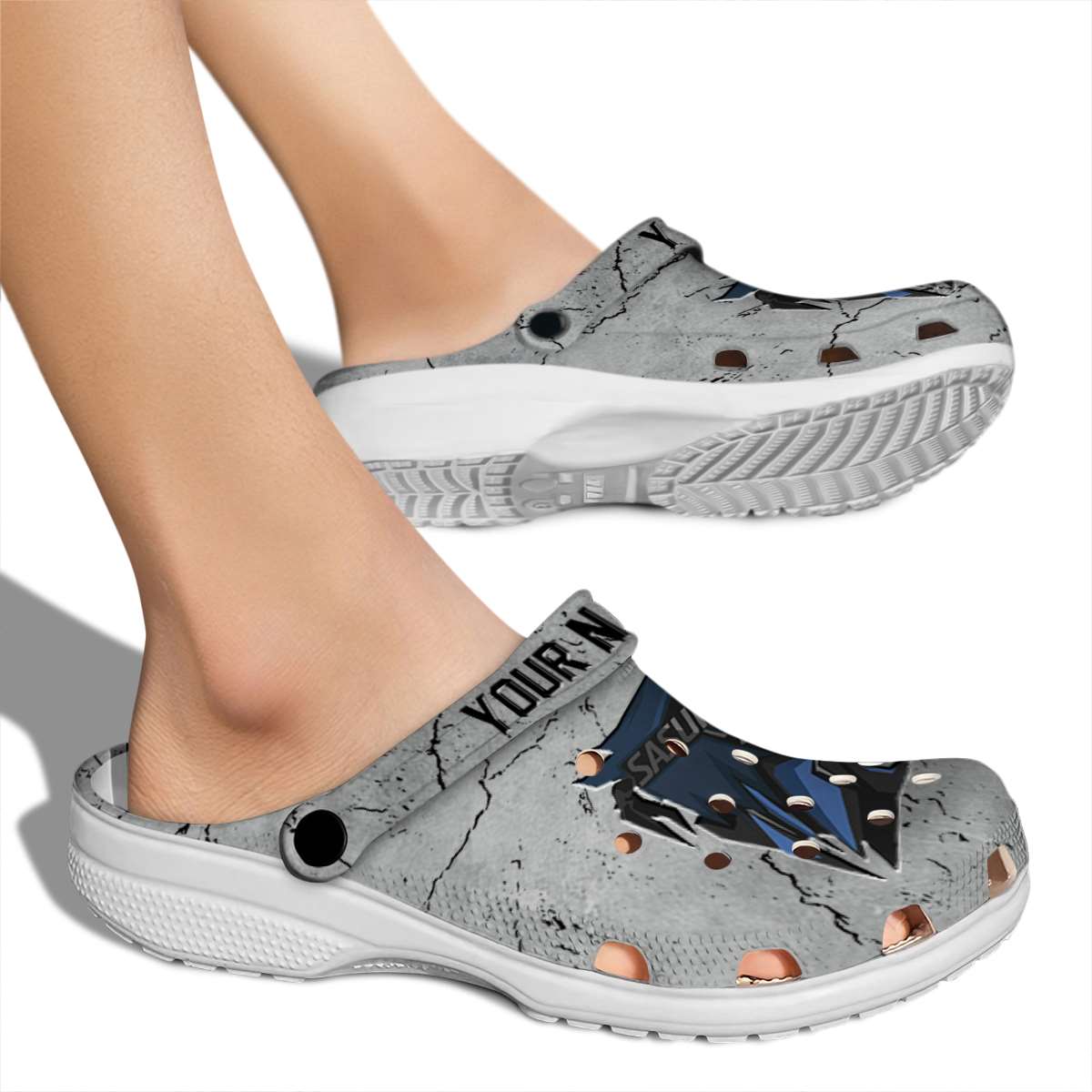 Merchidea Uchiha Sasuke Naruto Anime Crocs Crocband Clogs Shoes Comfortable For Men Women and Kids