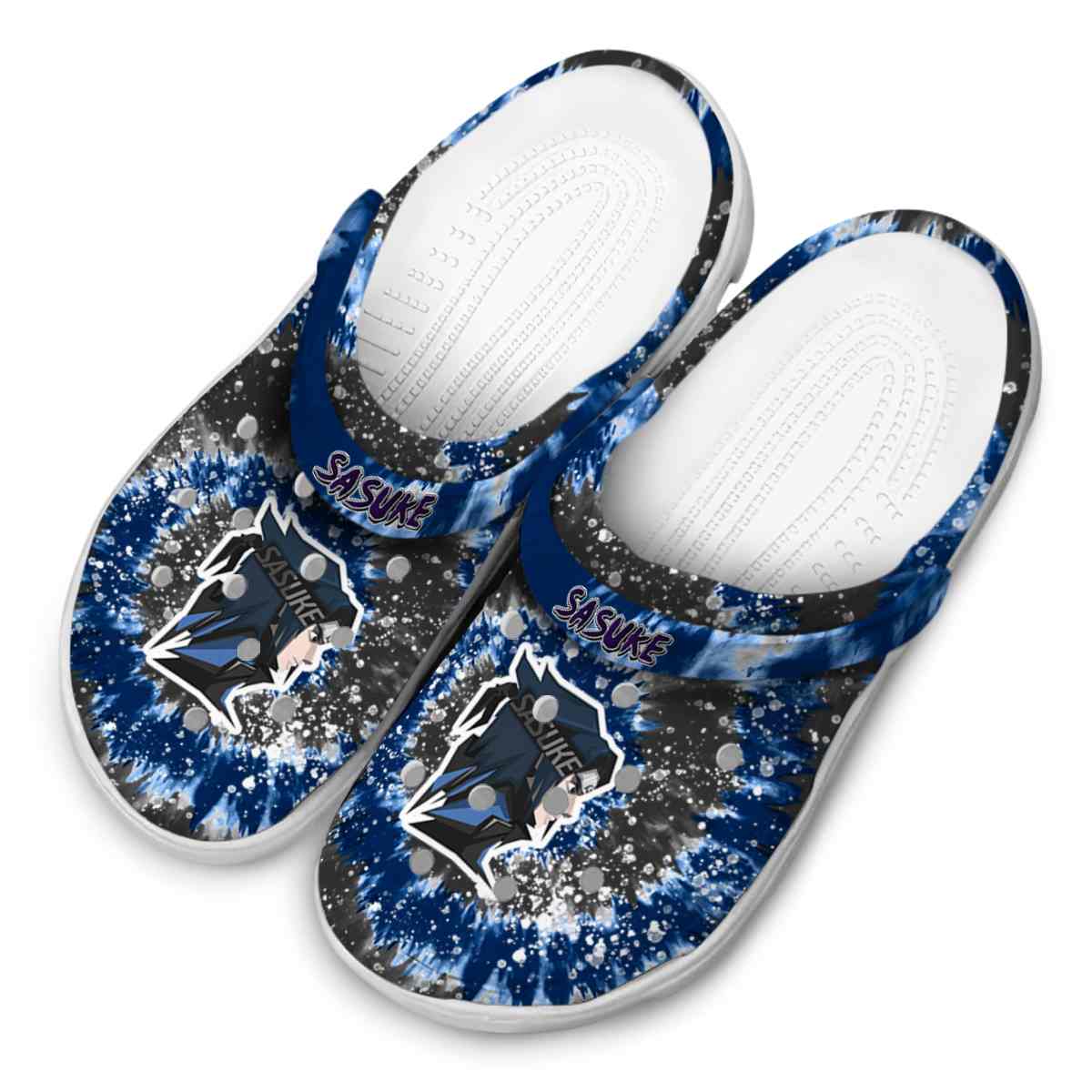 Merchidea Uchiha Sasuke Naruto Anime Crocs Crocband Clogs Shoes Comfortable For Men Women and Kids