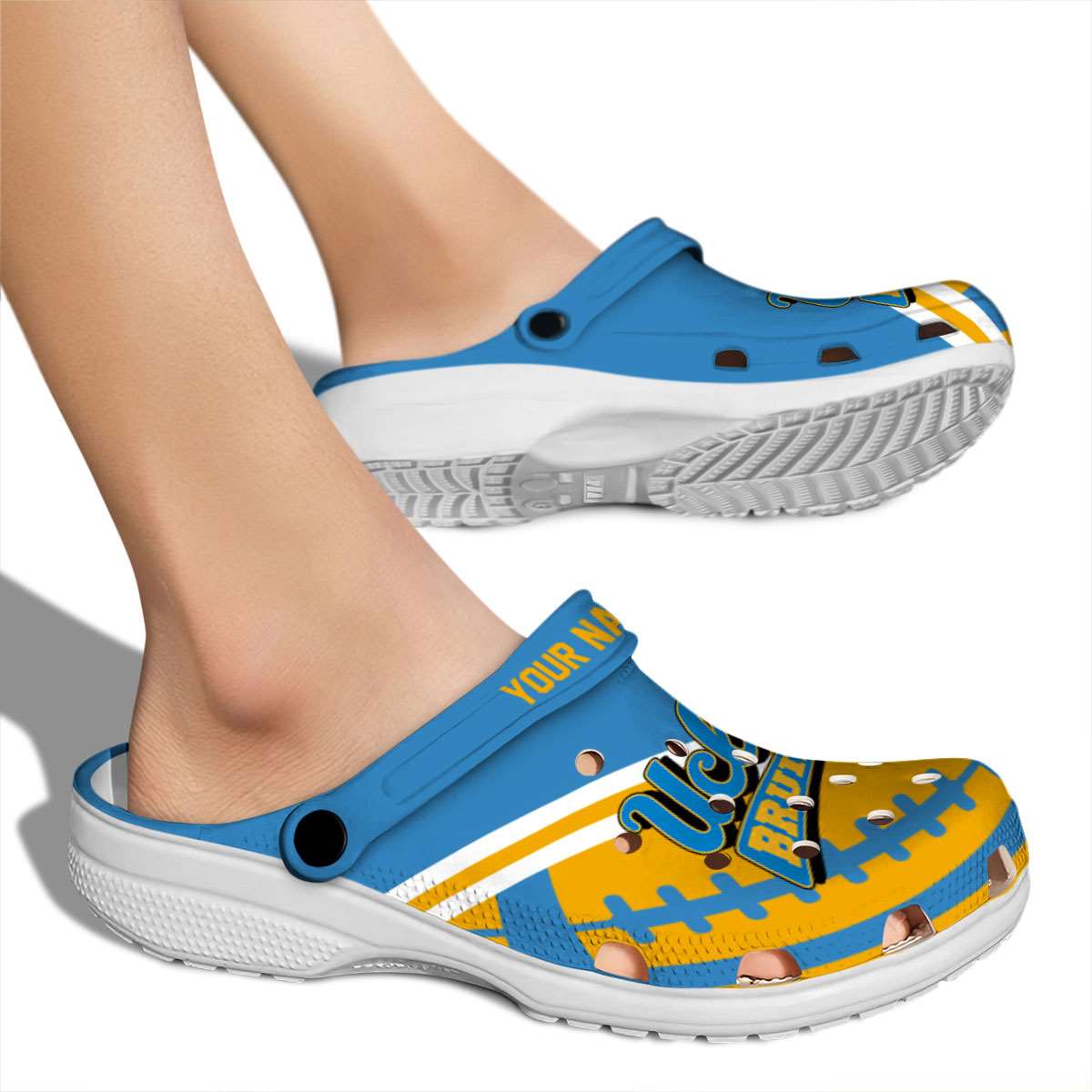Merchidea UCLA Bruins NCAA Sport Crocs Crocband Clogs Shoes Comfortable For Men Women and Kids