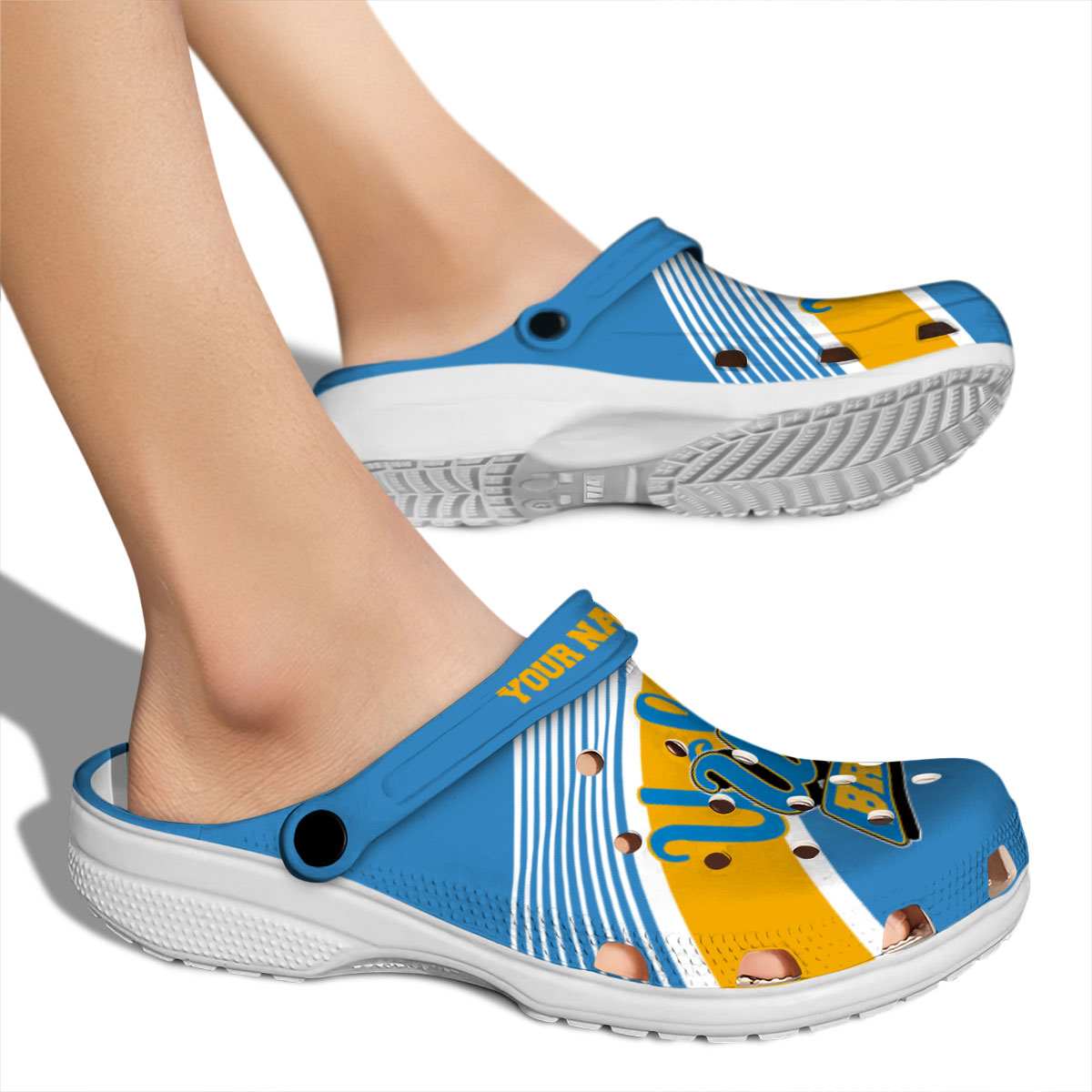Merchidea UCLA Bruins NCAA Sport Crocs Crocband Clogs Shoes Comfortable For Men Women and Kids