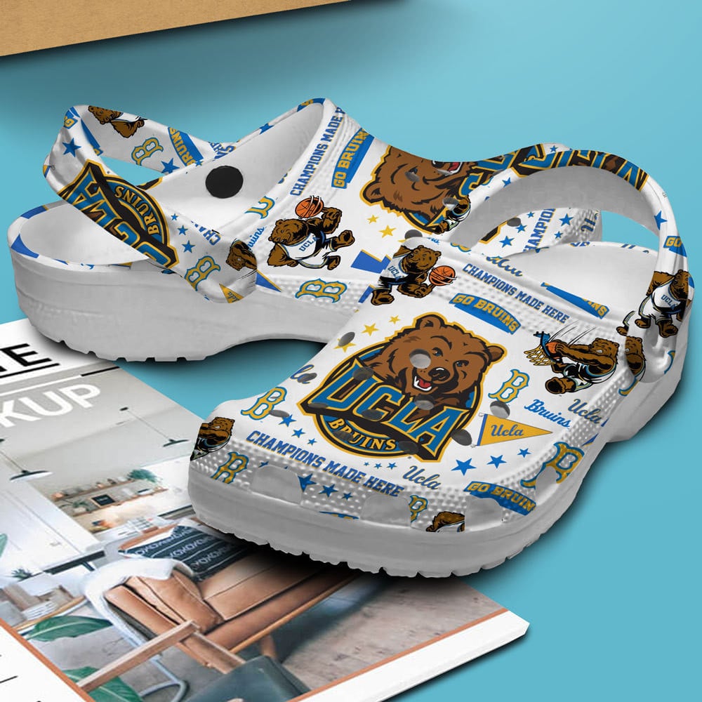 Merchidea UCLA Bruins NCAA Sport Crocs Crocband Clogs Shoes Comfortable For Men Women and Kids